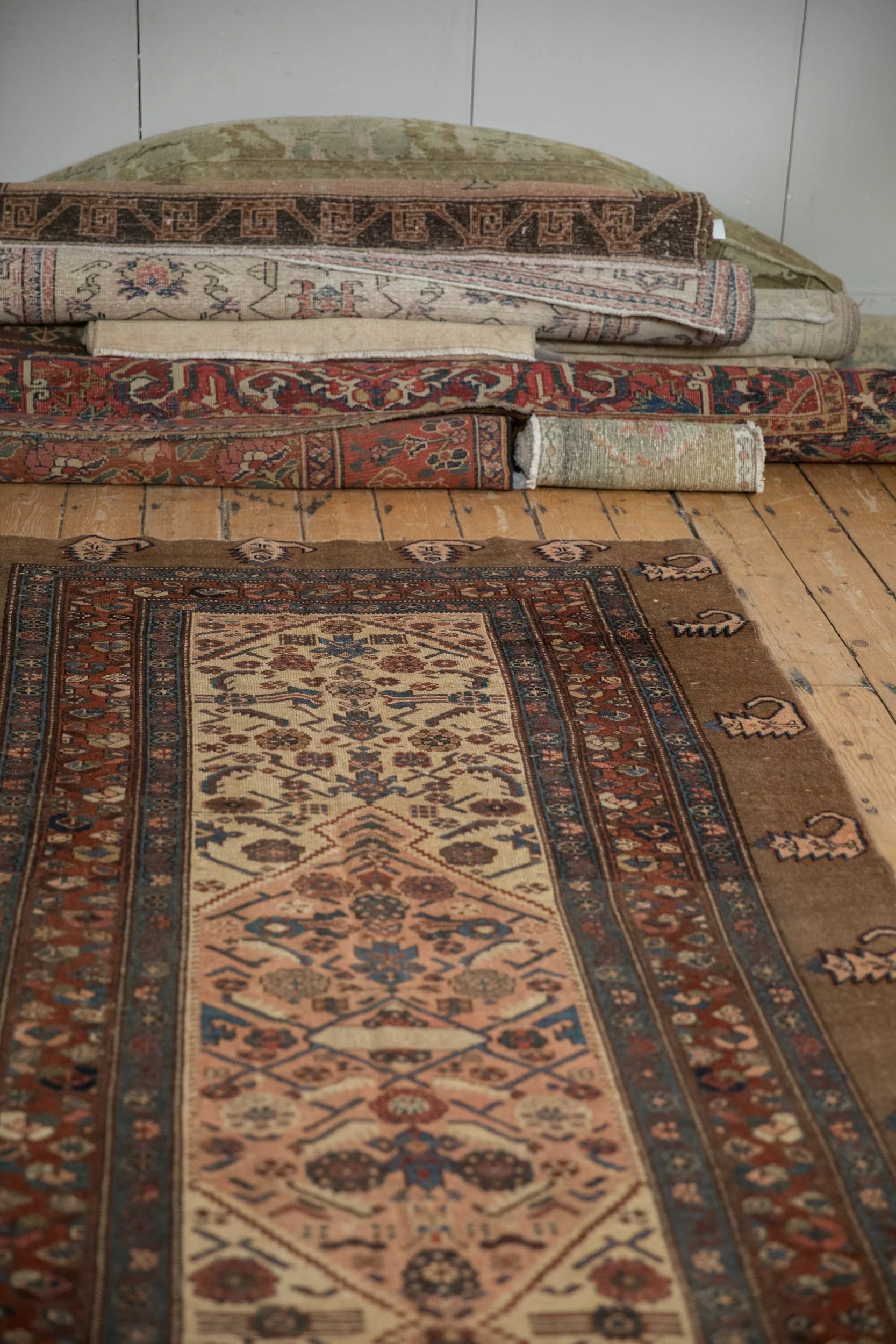 4.5x12 Antique Serab Rug Runner - Image 5