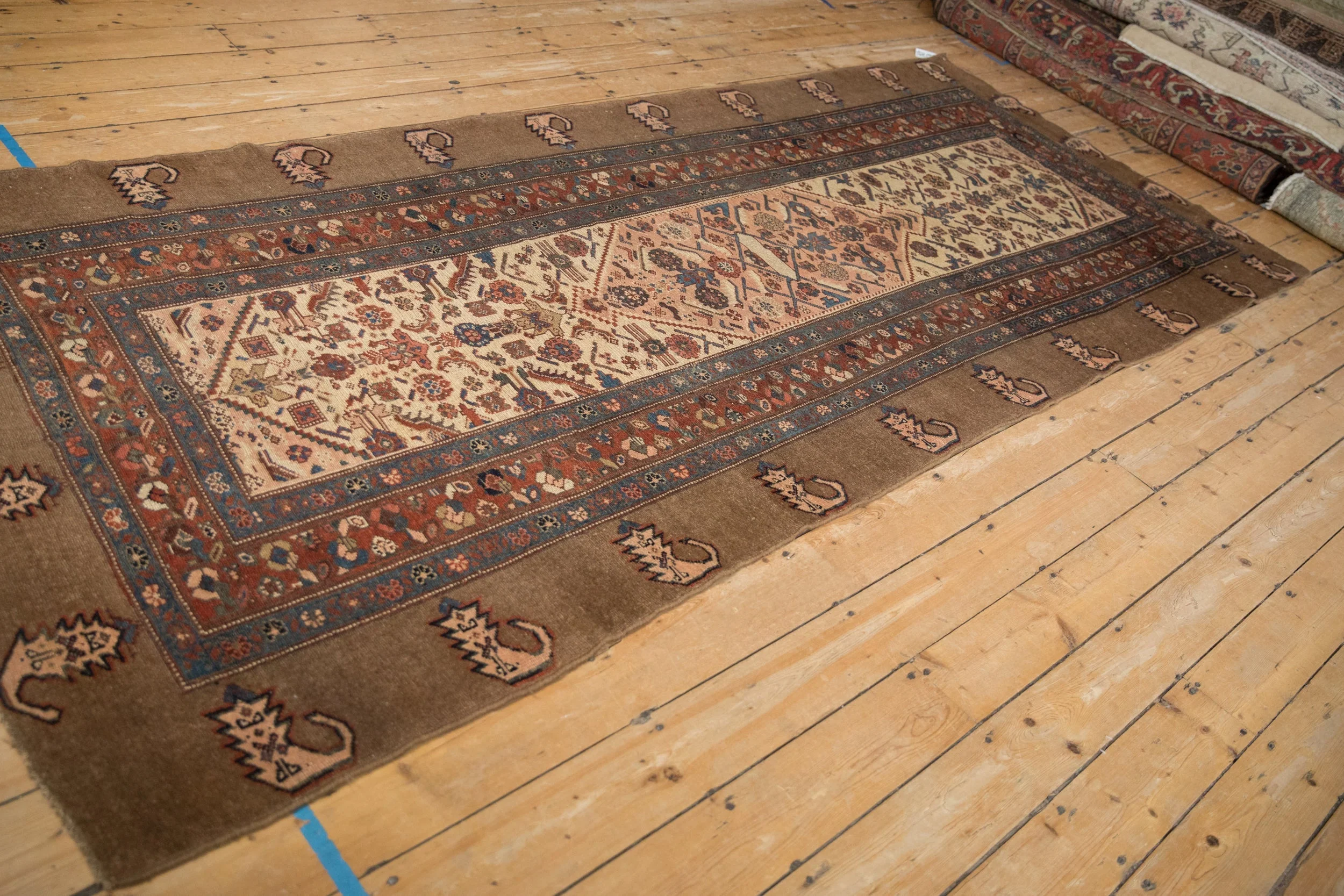 4.5x12 Antique Serab Rug Runner - Image 6
