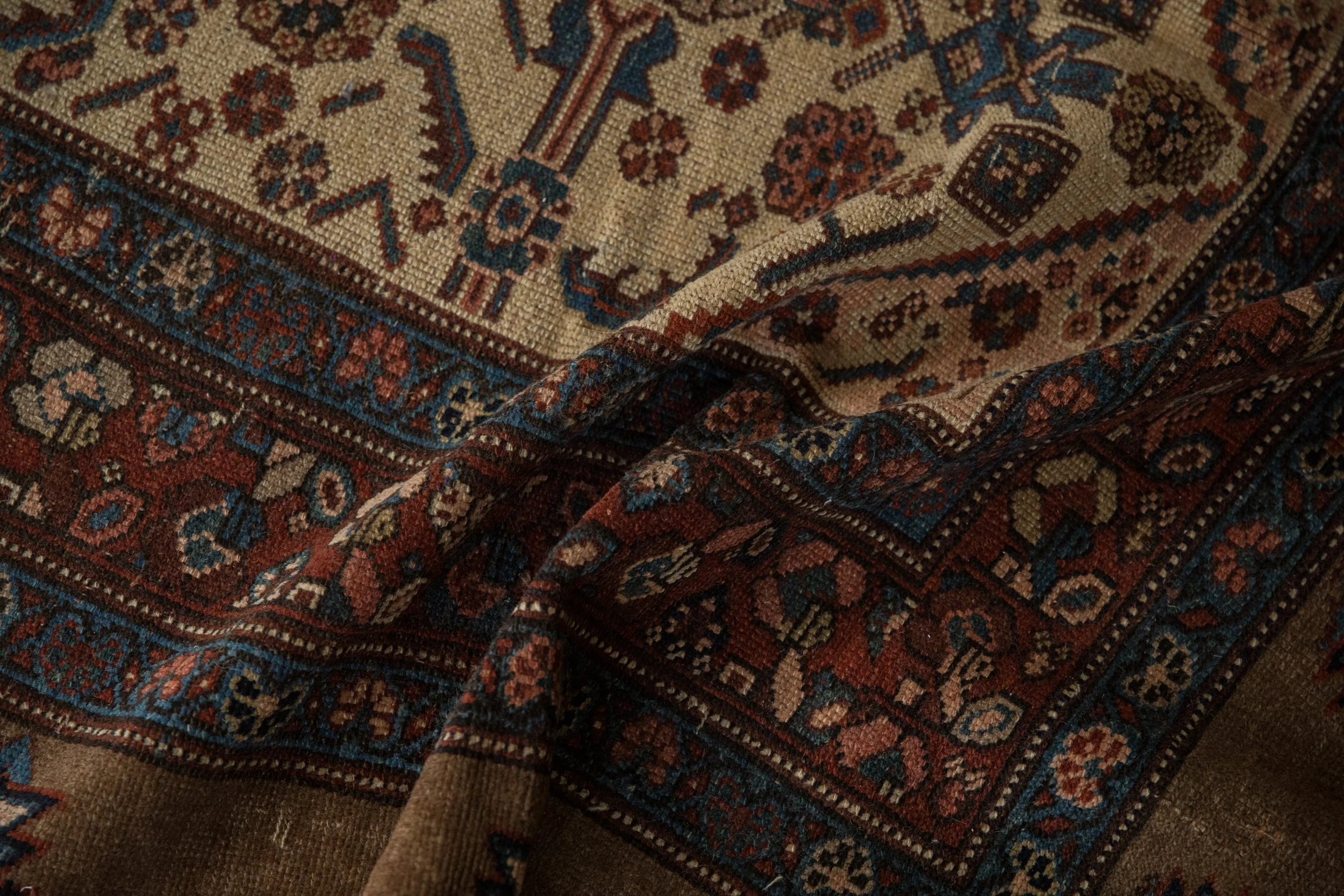 4.5x12 Antique Serab Rug Runner - Image 9