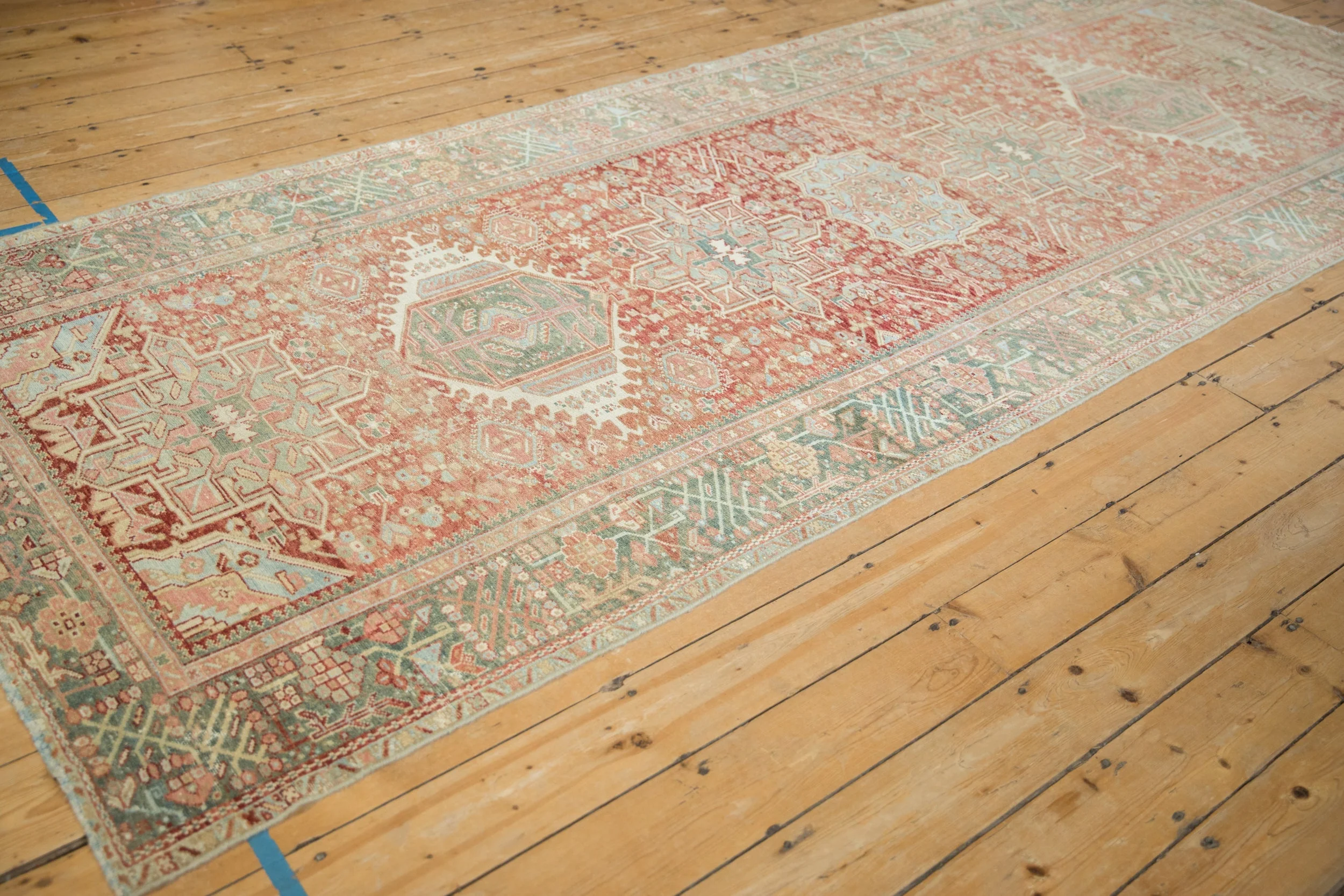 4.5x12 Vintage Distressed Karaja Rug Runner - Image 7