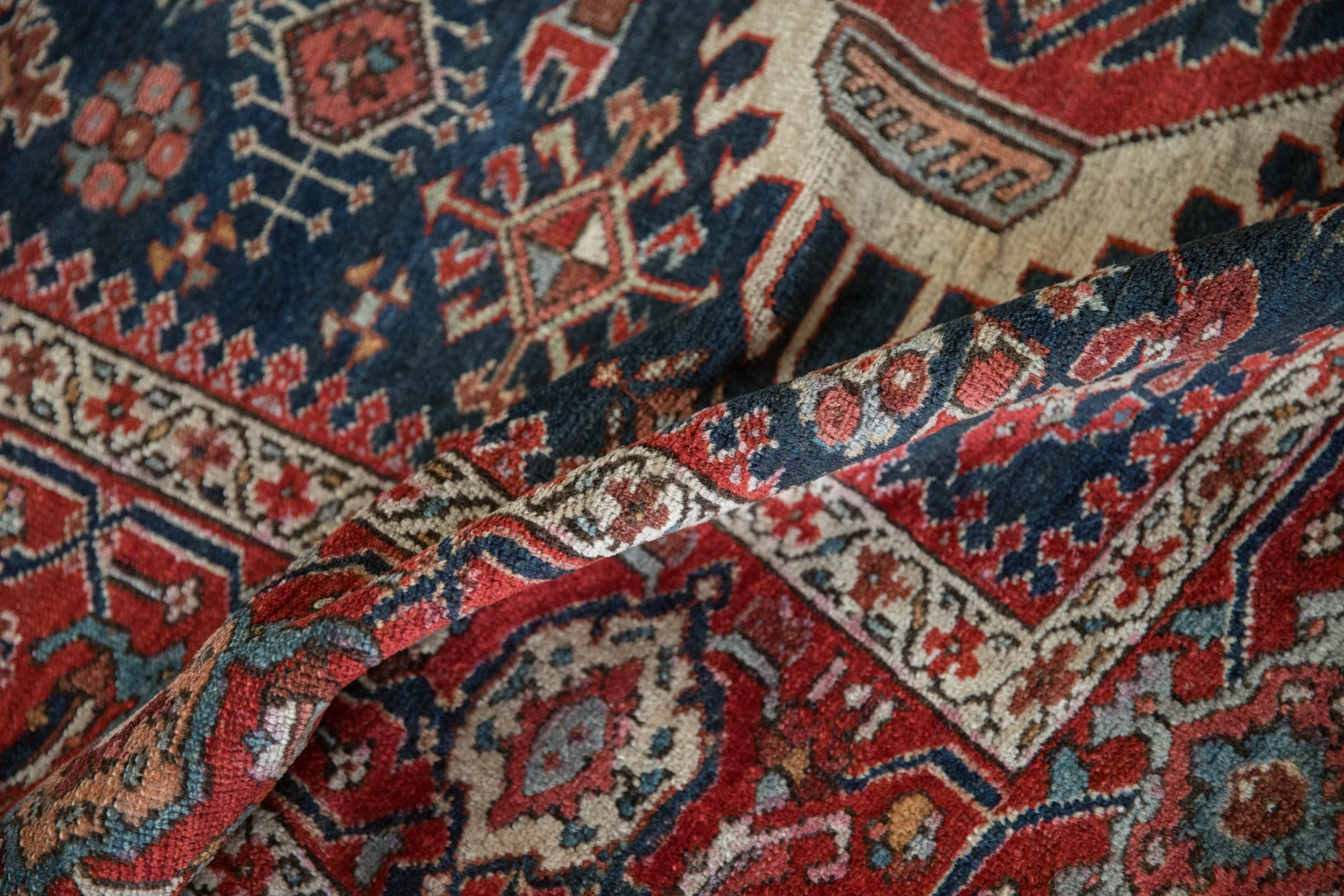 4.5x5.5 Antique Fine Karaja Square Rug - Image 10