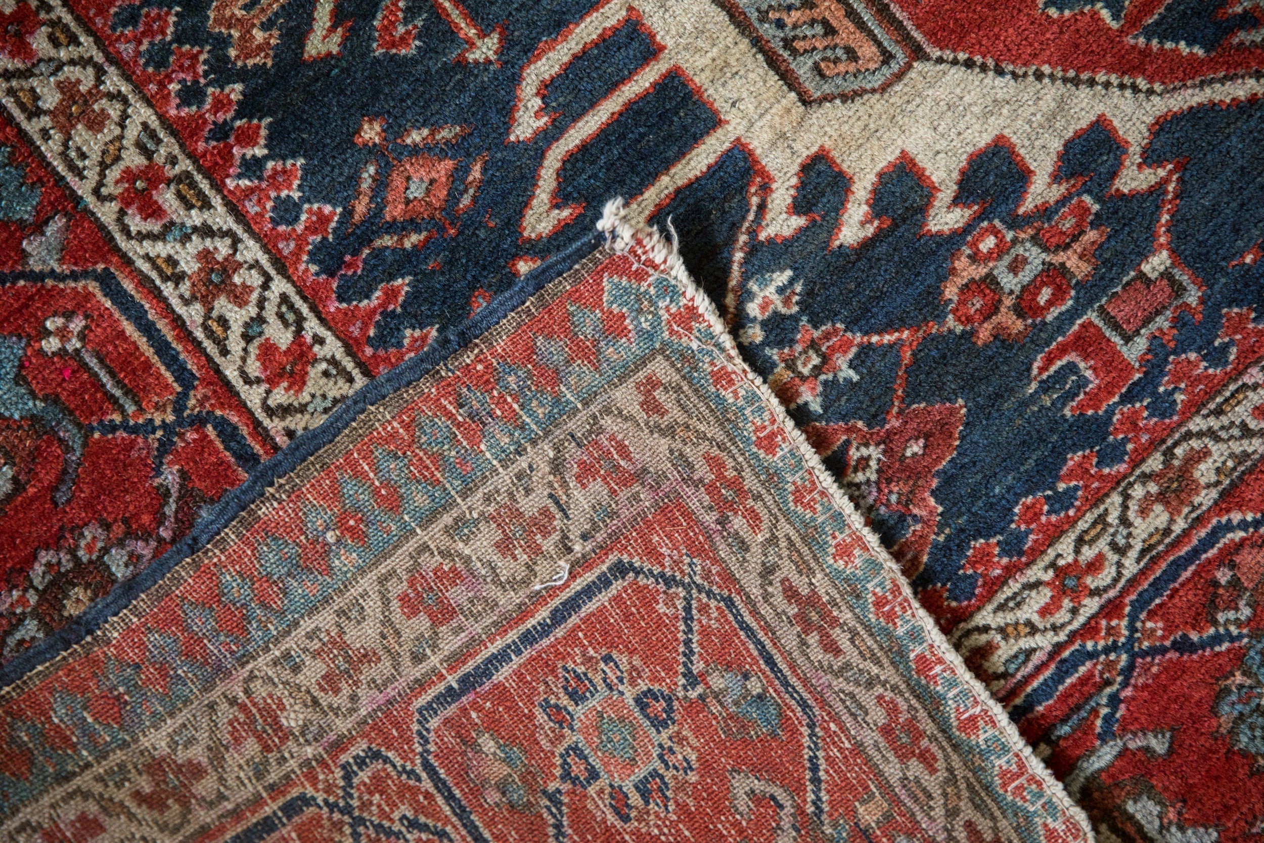 4.5x5.5 Antique Fine Karaja Square Rug - Image 11