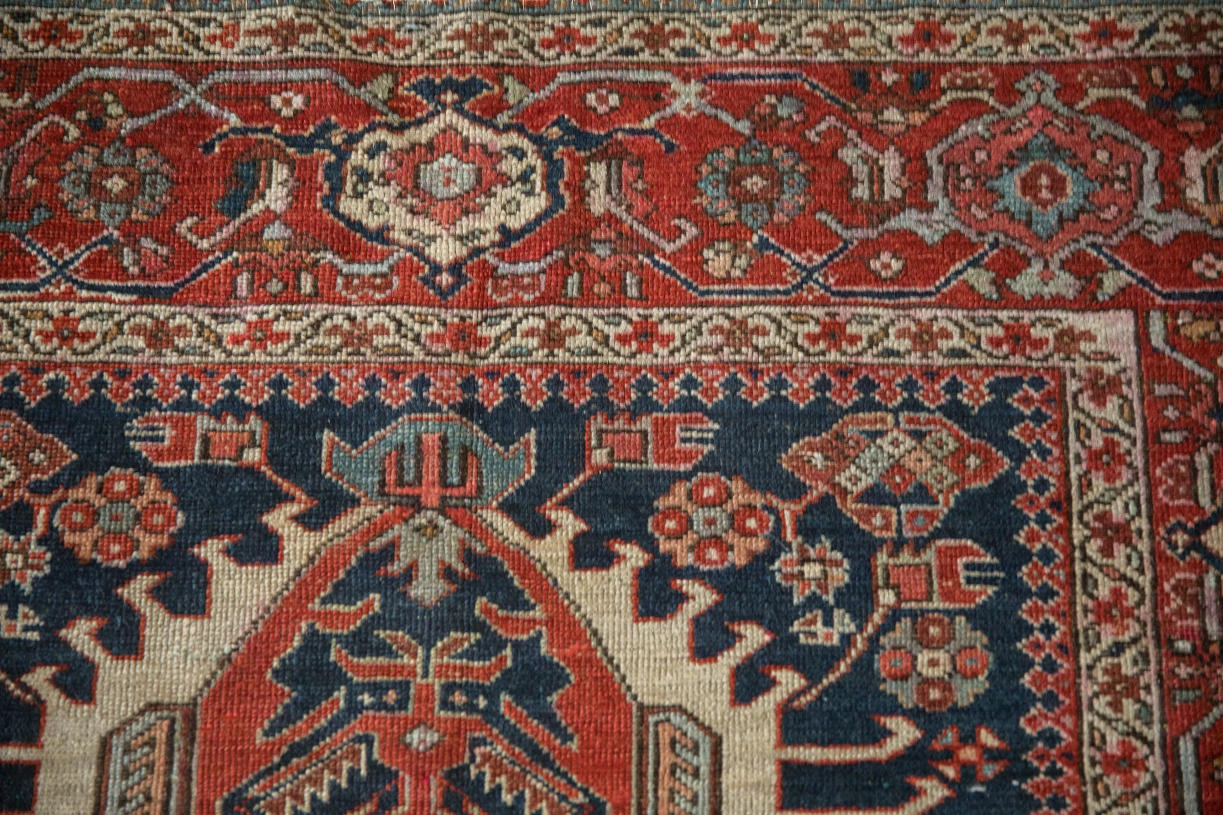 4.5x5.5 Antique Fine Karaja Square Rug - Image 3