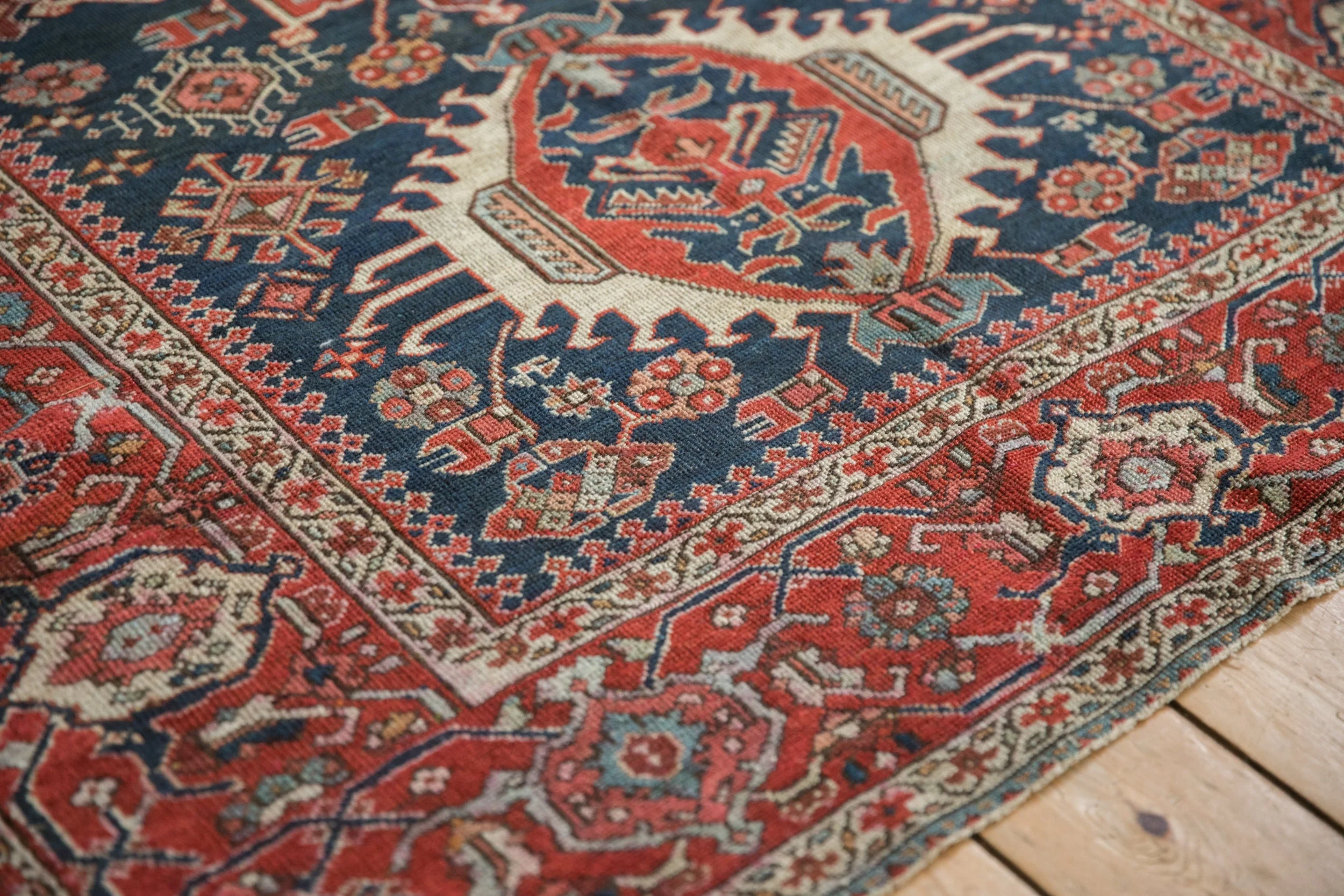 4.5x5.5 Antique Fine Karaja Square Rug - Image 5