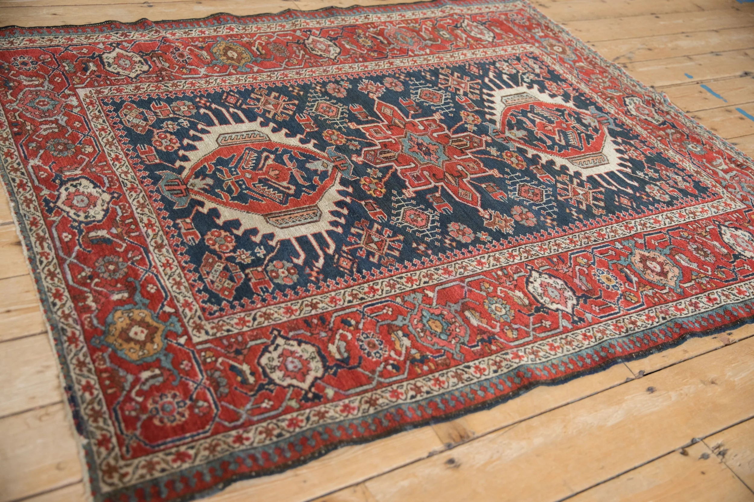 4.5x5.5 Antique Fine Karaja Square Rug - Image 6
