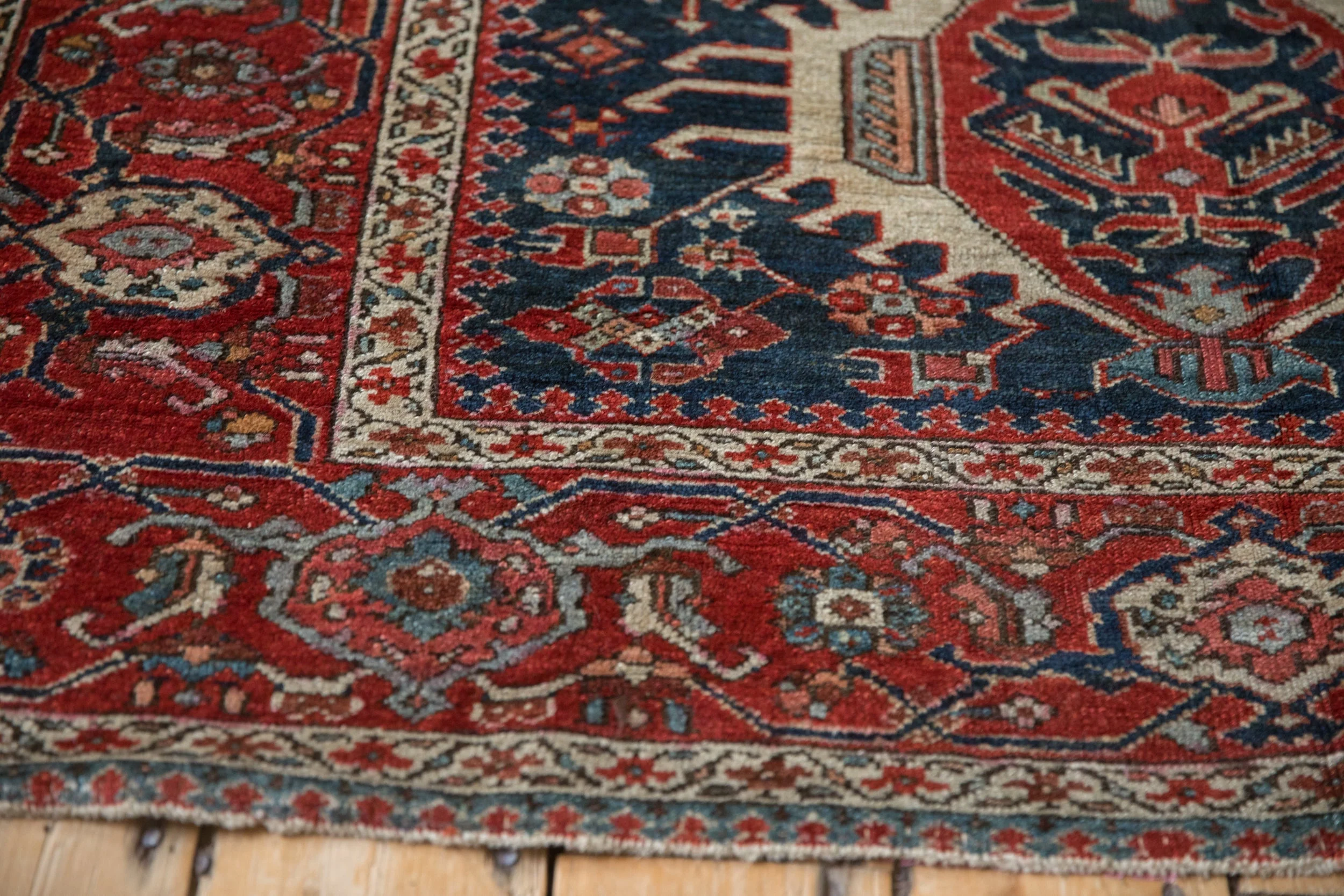 4.5x5.5 Antique Fine Karaja Square Rug - Image 8