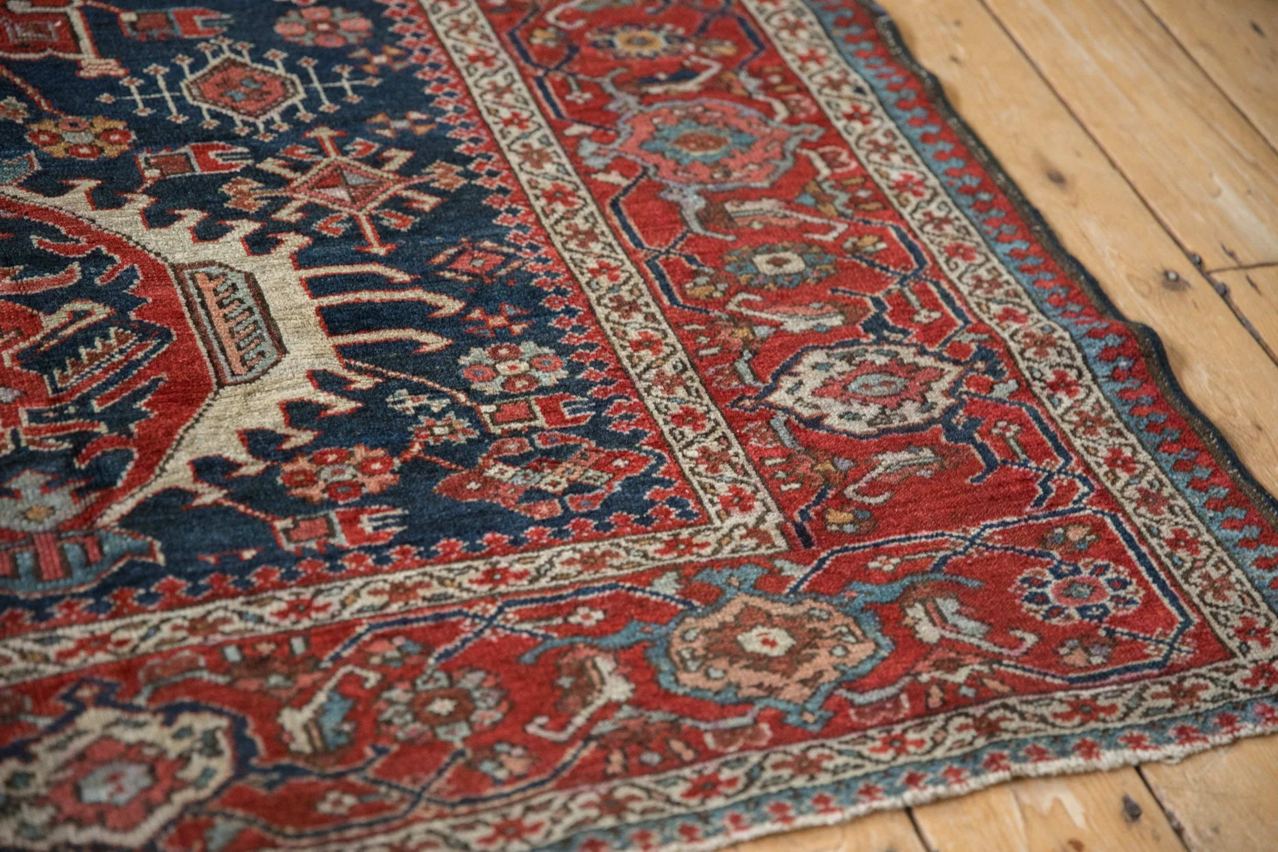4.5x5.5 Antique Fine Karaja Square Rug - Image 9