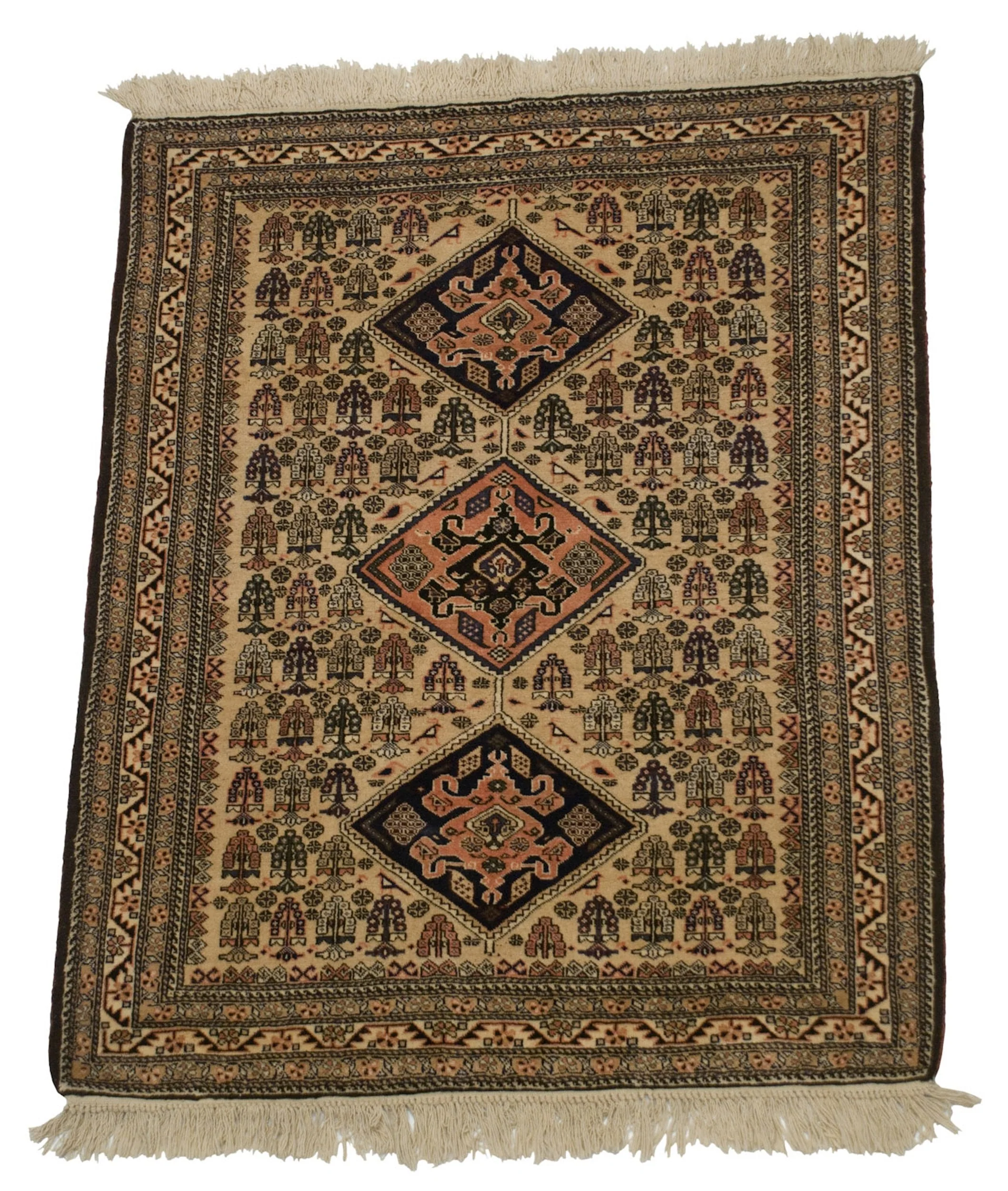 4.5x5.5 Vintage Ardebil Square Rug - Image 2