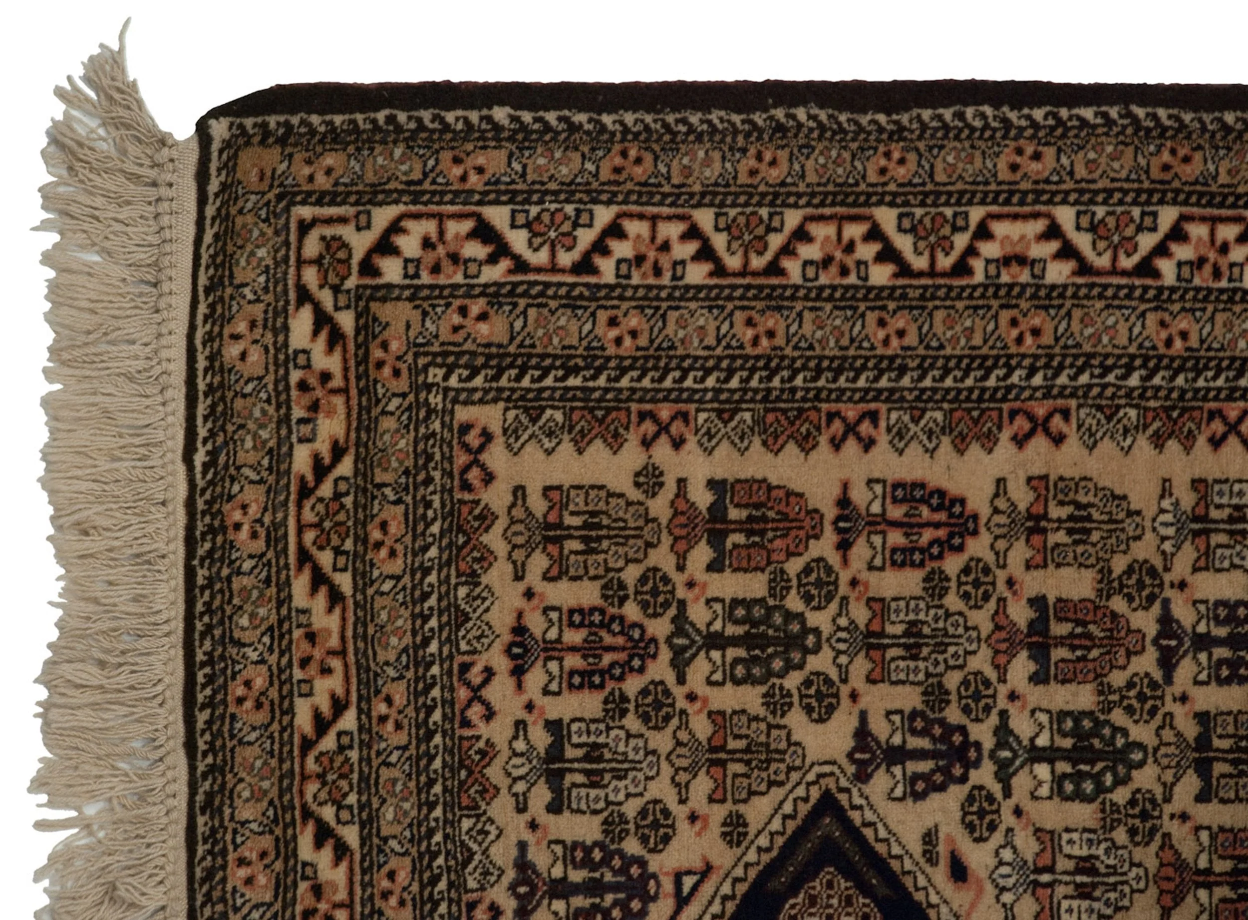 4.5x5.5 Vintage Ardebil Square Rug - Image 3