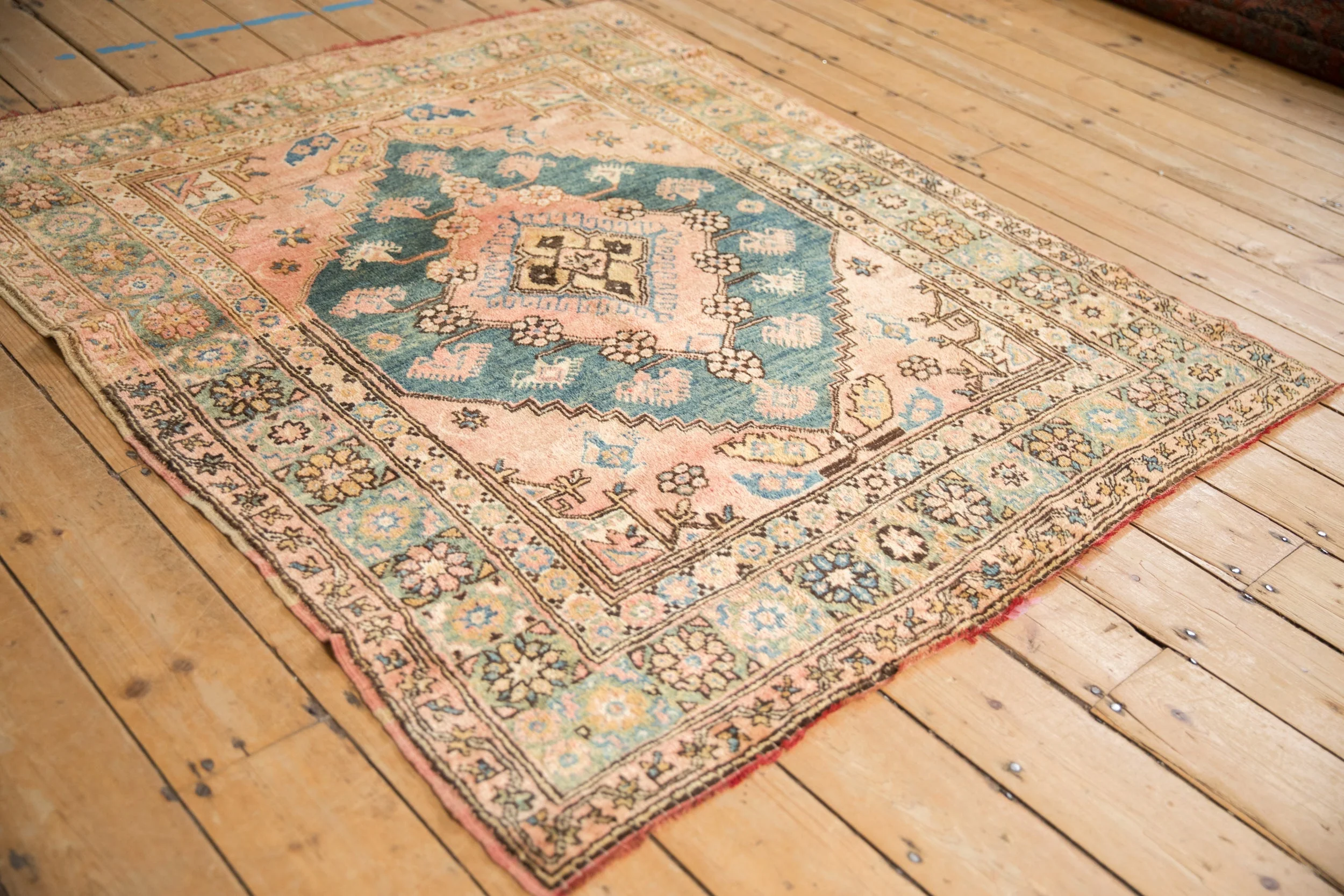 4.5x5 Vintage Anatolian Square Rug - Image 4