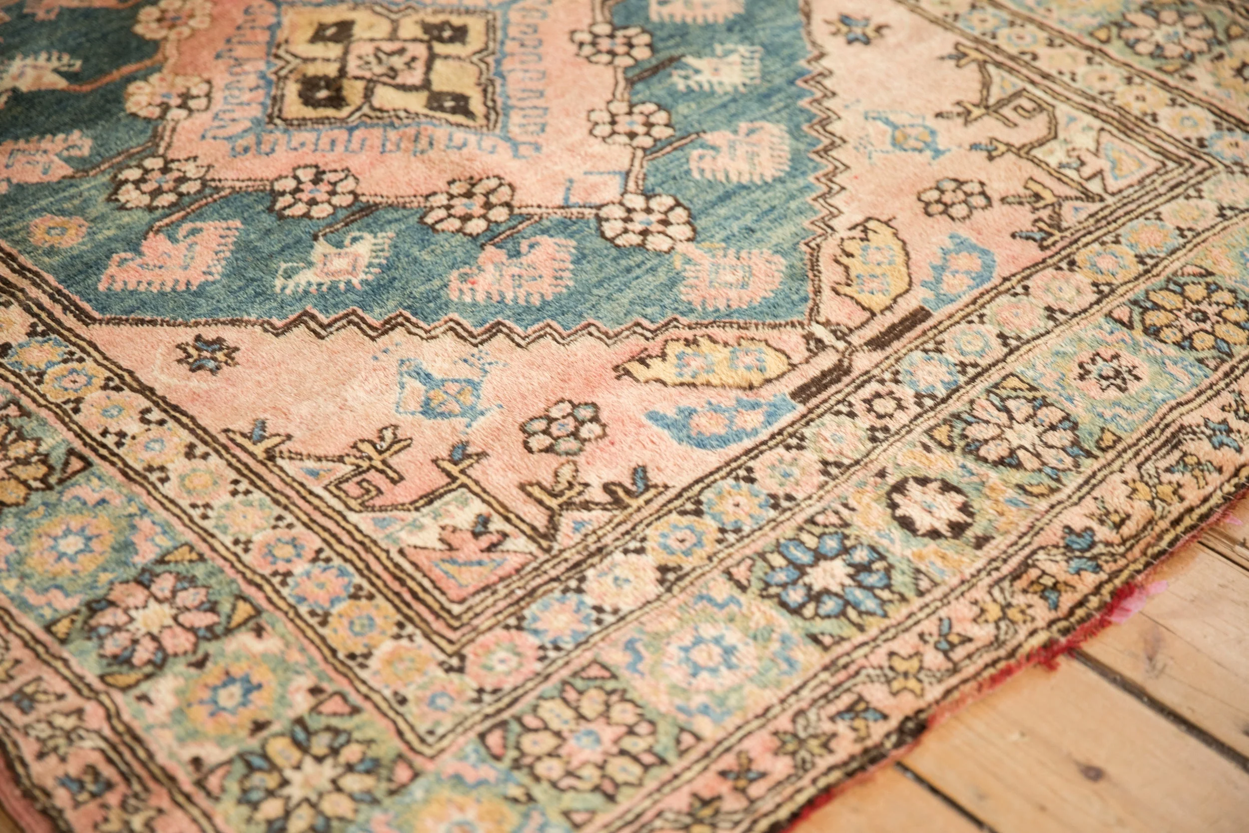 4.5x5 Vintage Anatolian Square Rug - Image 5