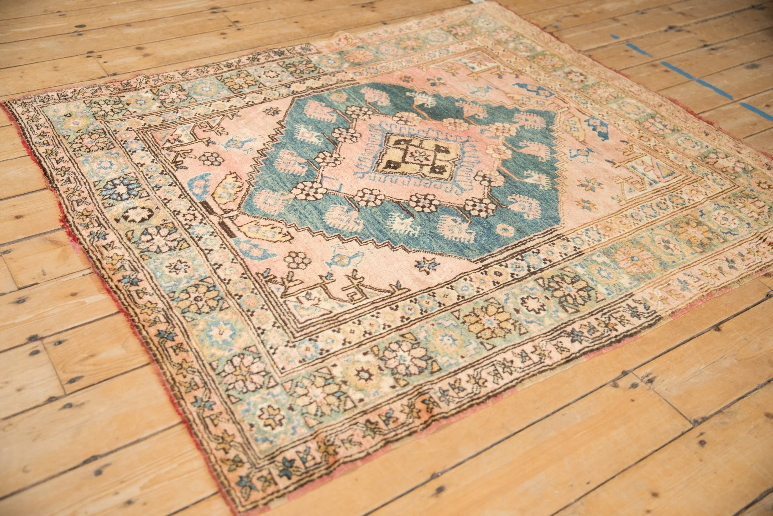 4.5x5 Vintage Anatolian Square Rug - Image 6