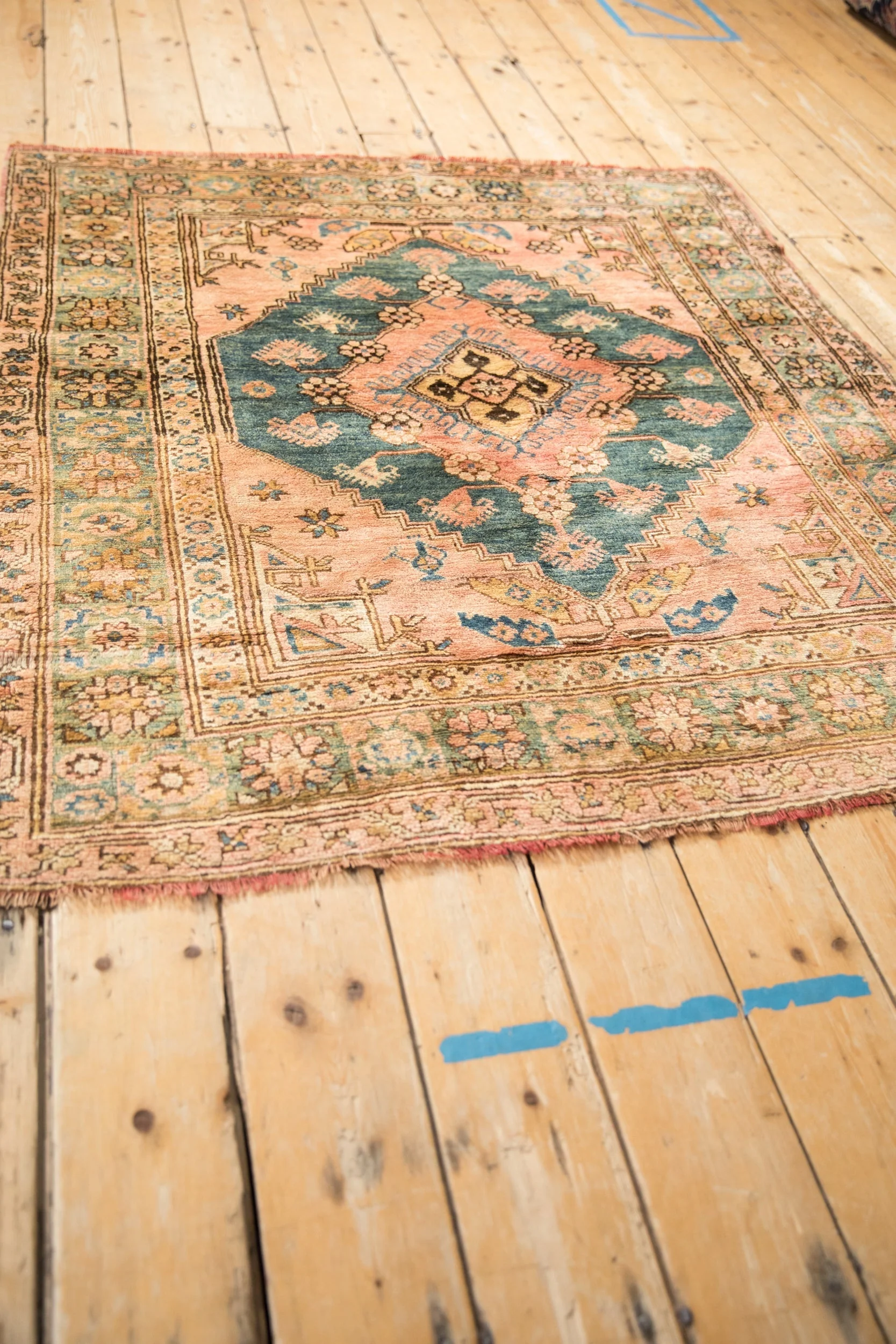 4.5x5 Vintage Anatolian Square Rug - Image 7