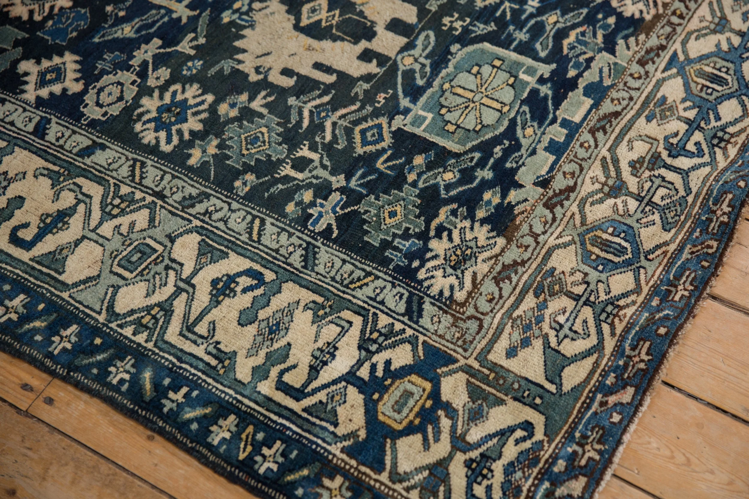 4.5x5 Vintage Bijar Square Rug - Image 4