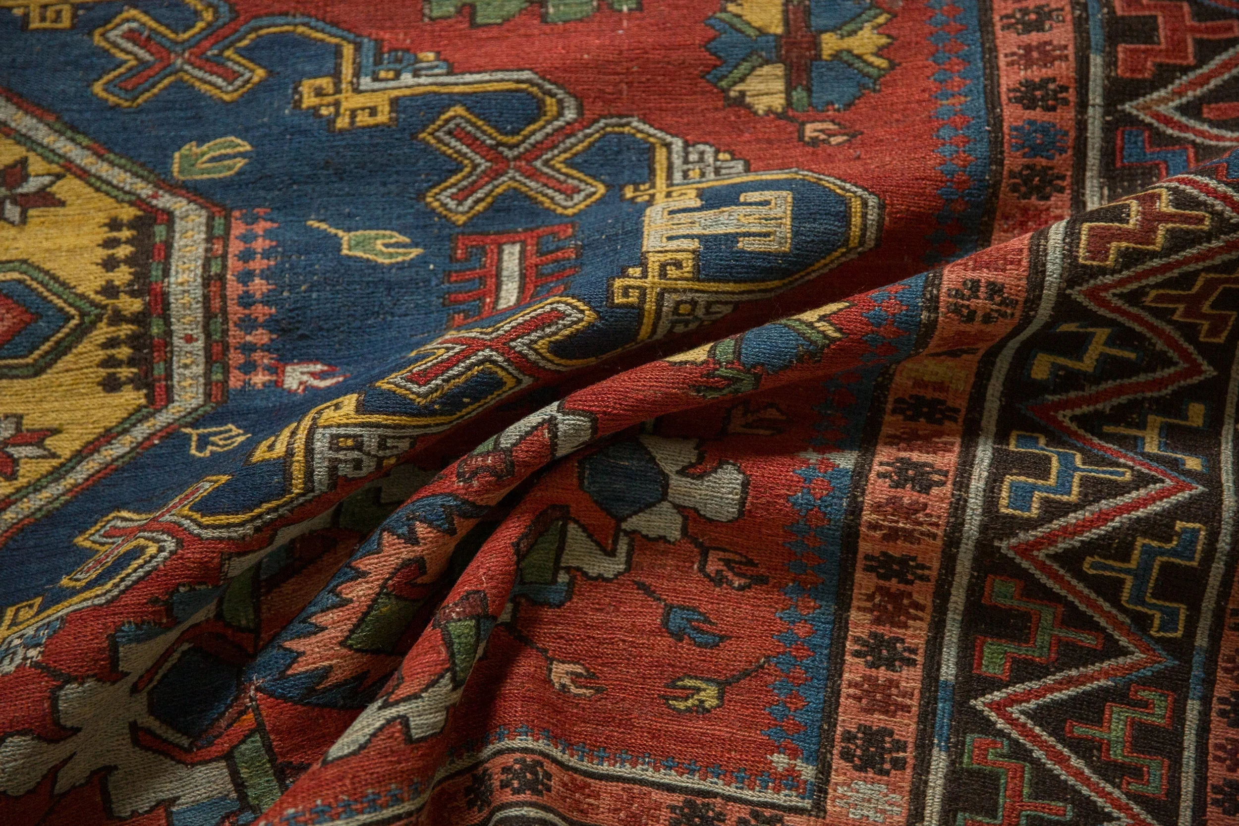 4.5x6.5 Antique Caucasian Soumac Rug - Image 11