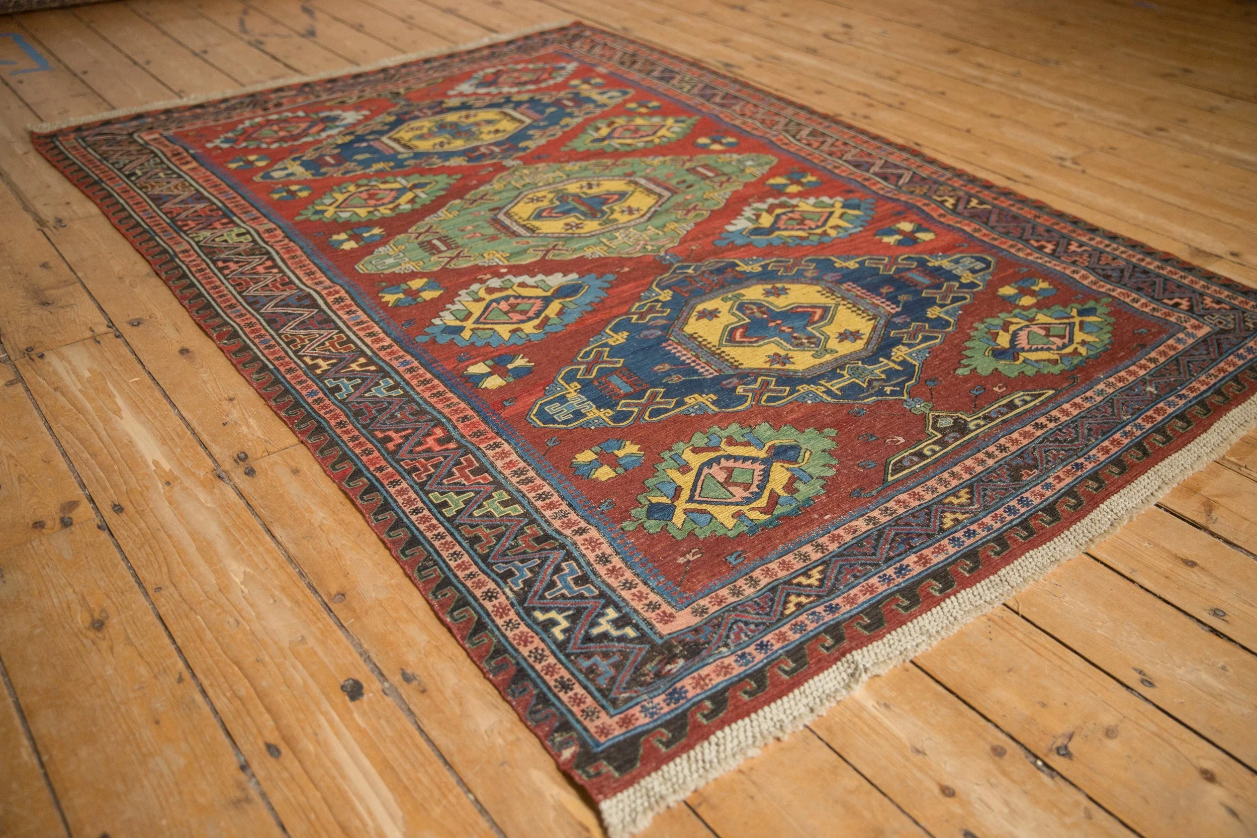 4.5x6.5 Antique Caucasian Soumac Rug - Image 4