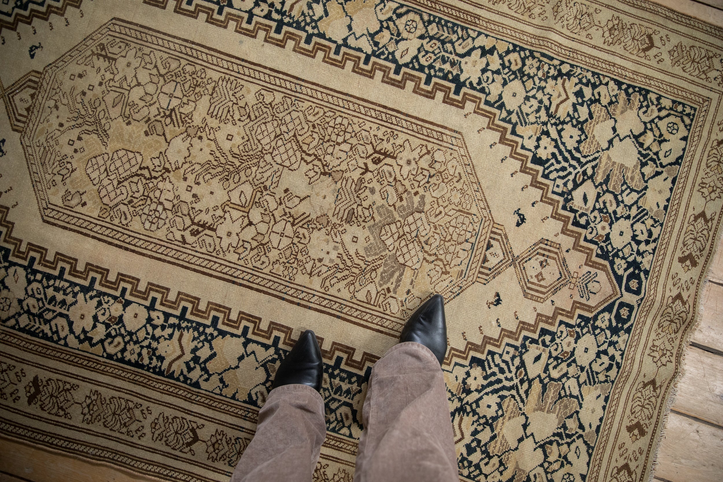 4.5x6.5 Antique Distressed Malayer Rug - Image 2