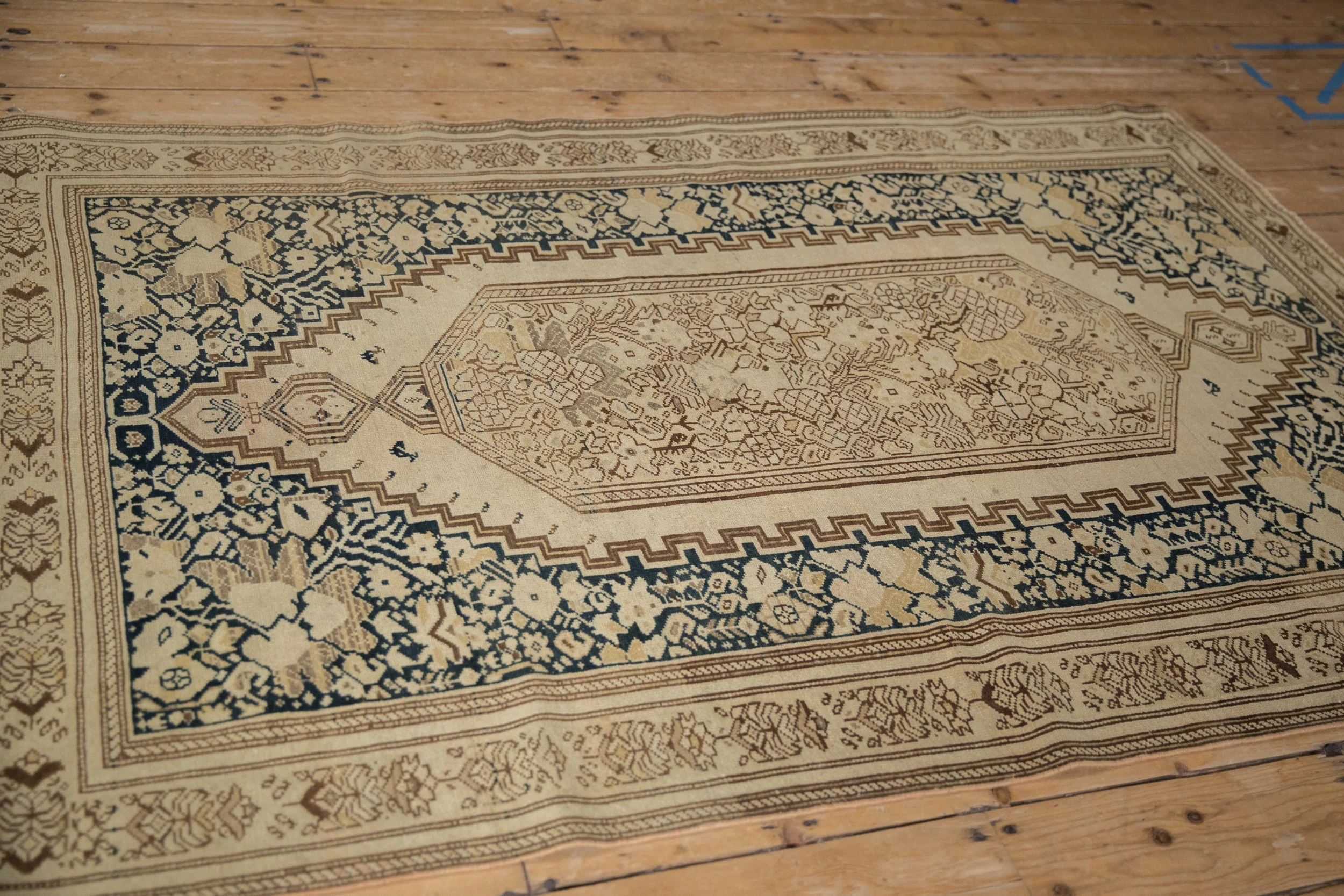 4.5x6.5 Antique Distressed Malayer Rug - Image 6