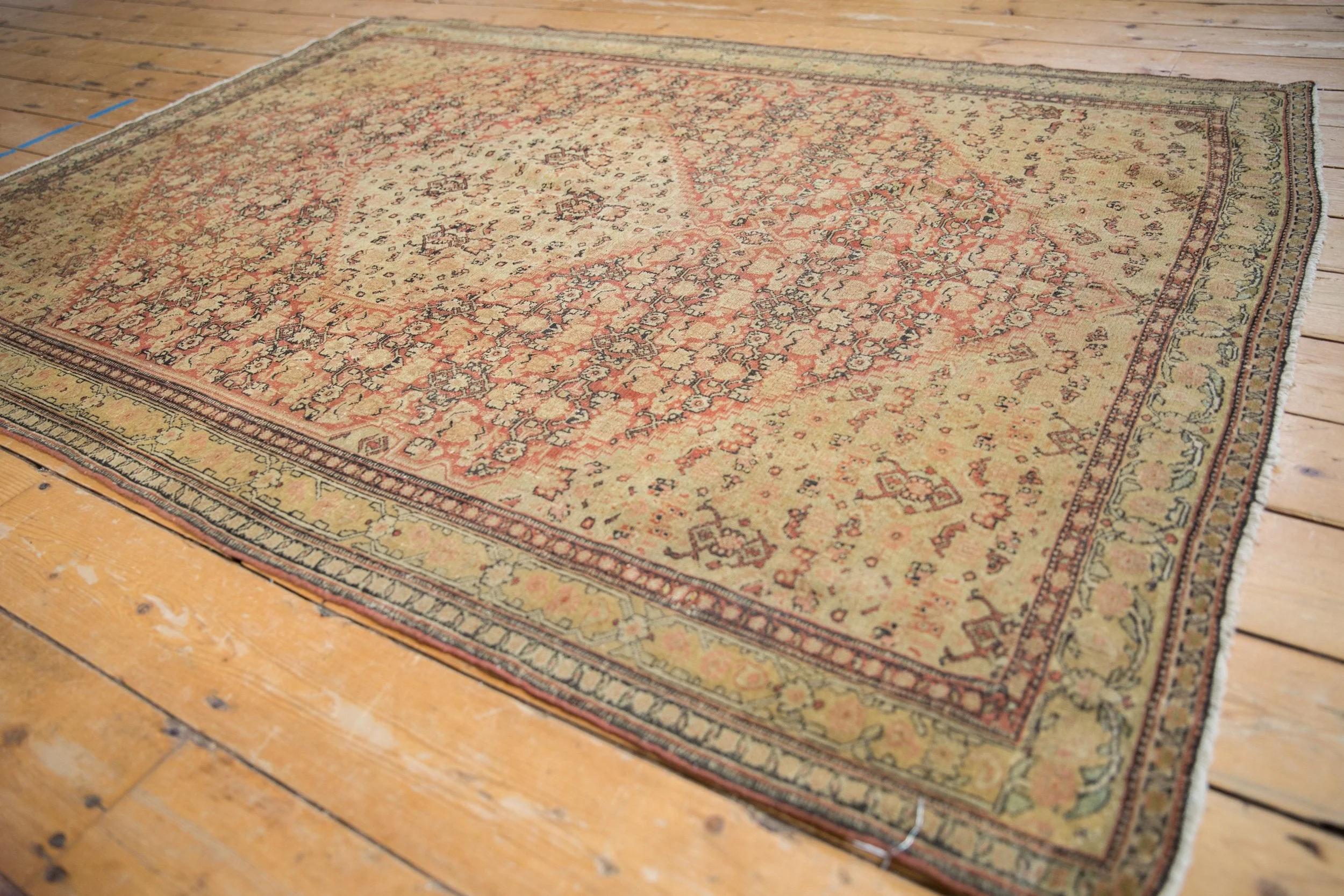 4.5x6.5 Antique Fine Distressed Senneh Rug - Image 3