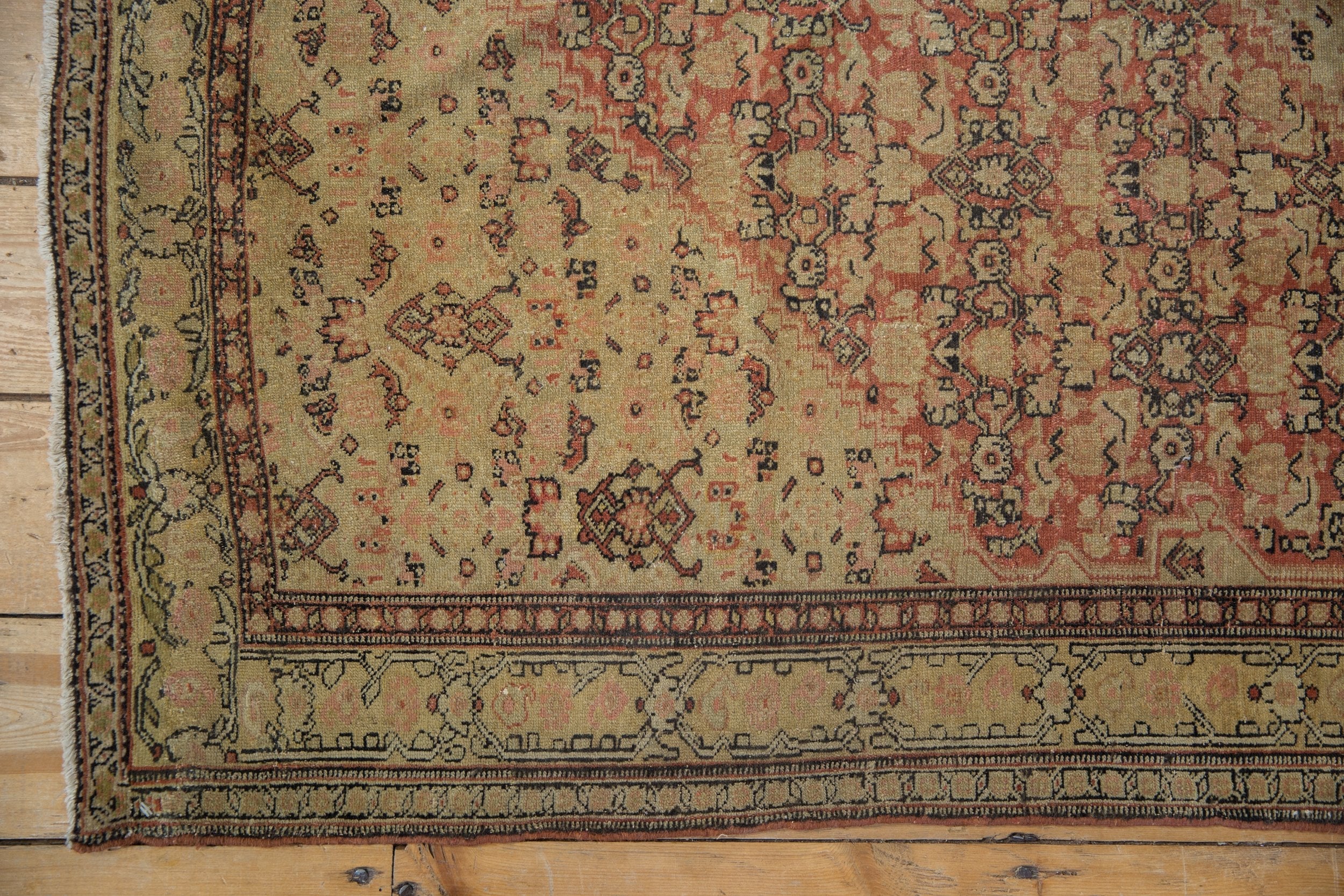 4.5x6.5 Antique Fine Distressed Senneh Rug - Image 5