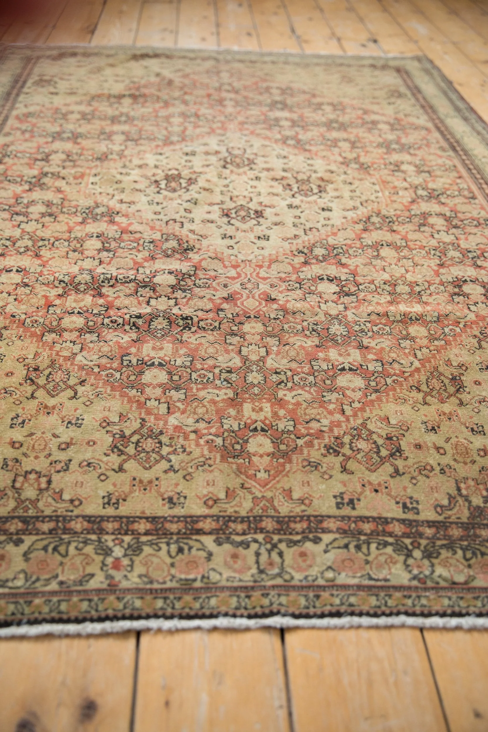 4.5x6.5 Antique Fine Distressed Senneh Rug - Image 7