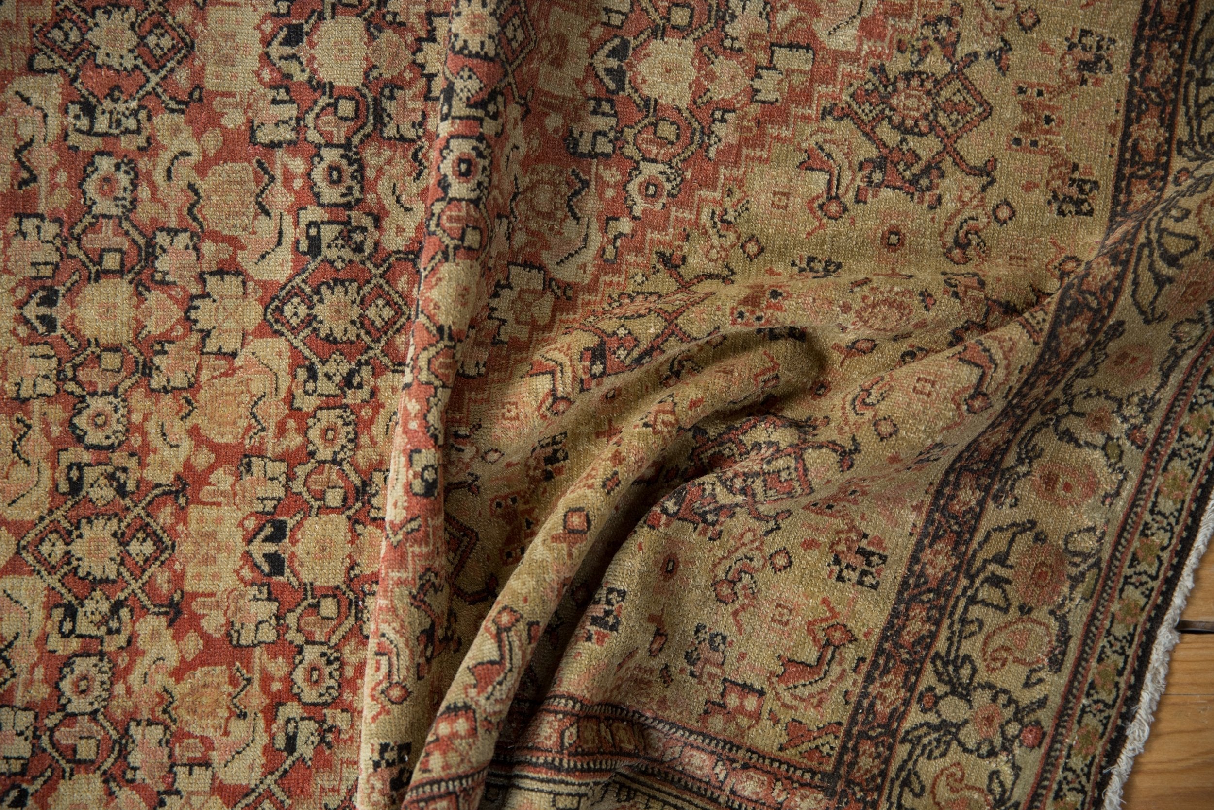 4.5x6.5 Antique Fine Distressed Senneh Rug - Image 8