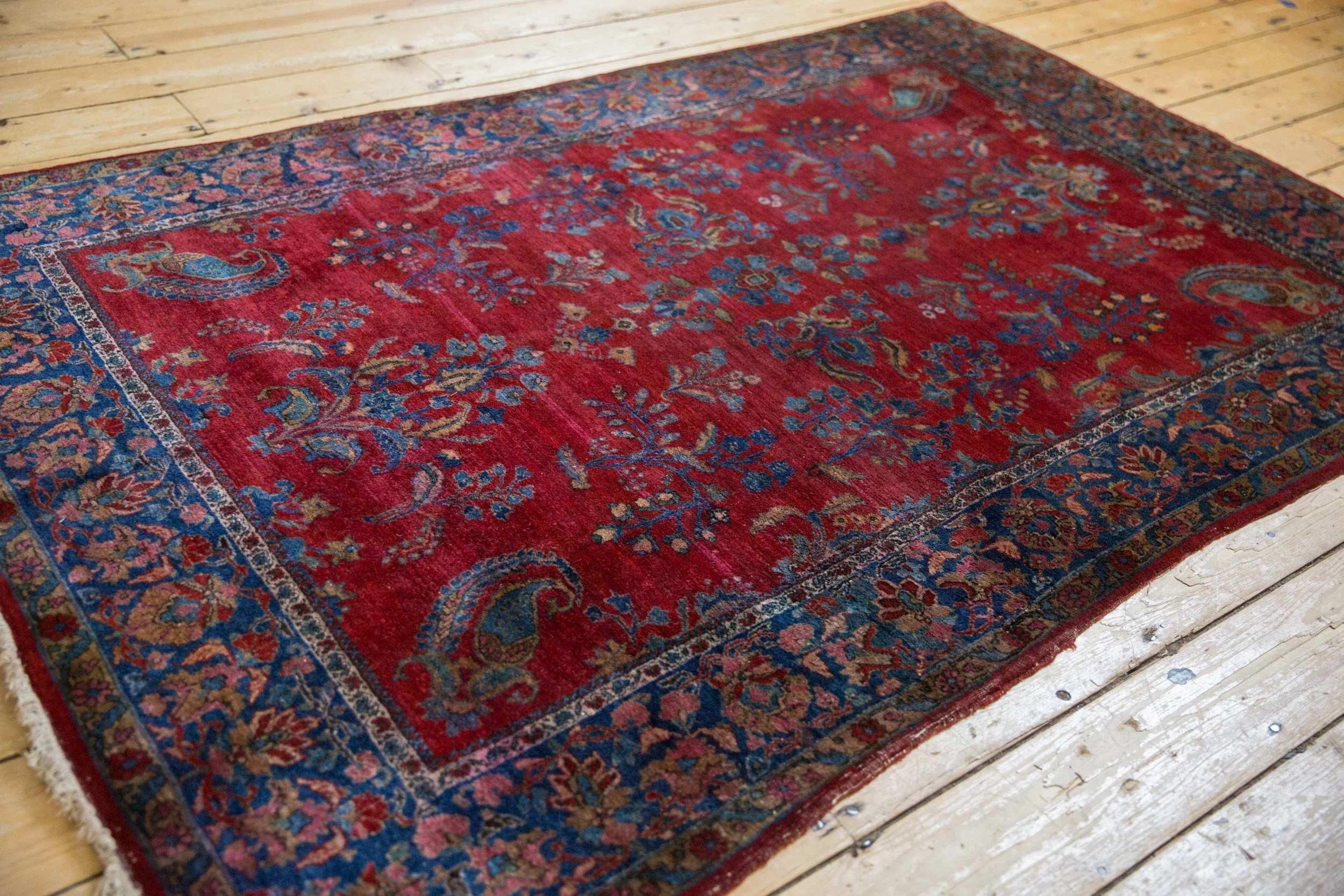 4.5x6.5 Antique Fine Kashan Rug - Image 10
