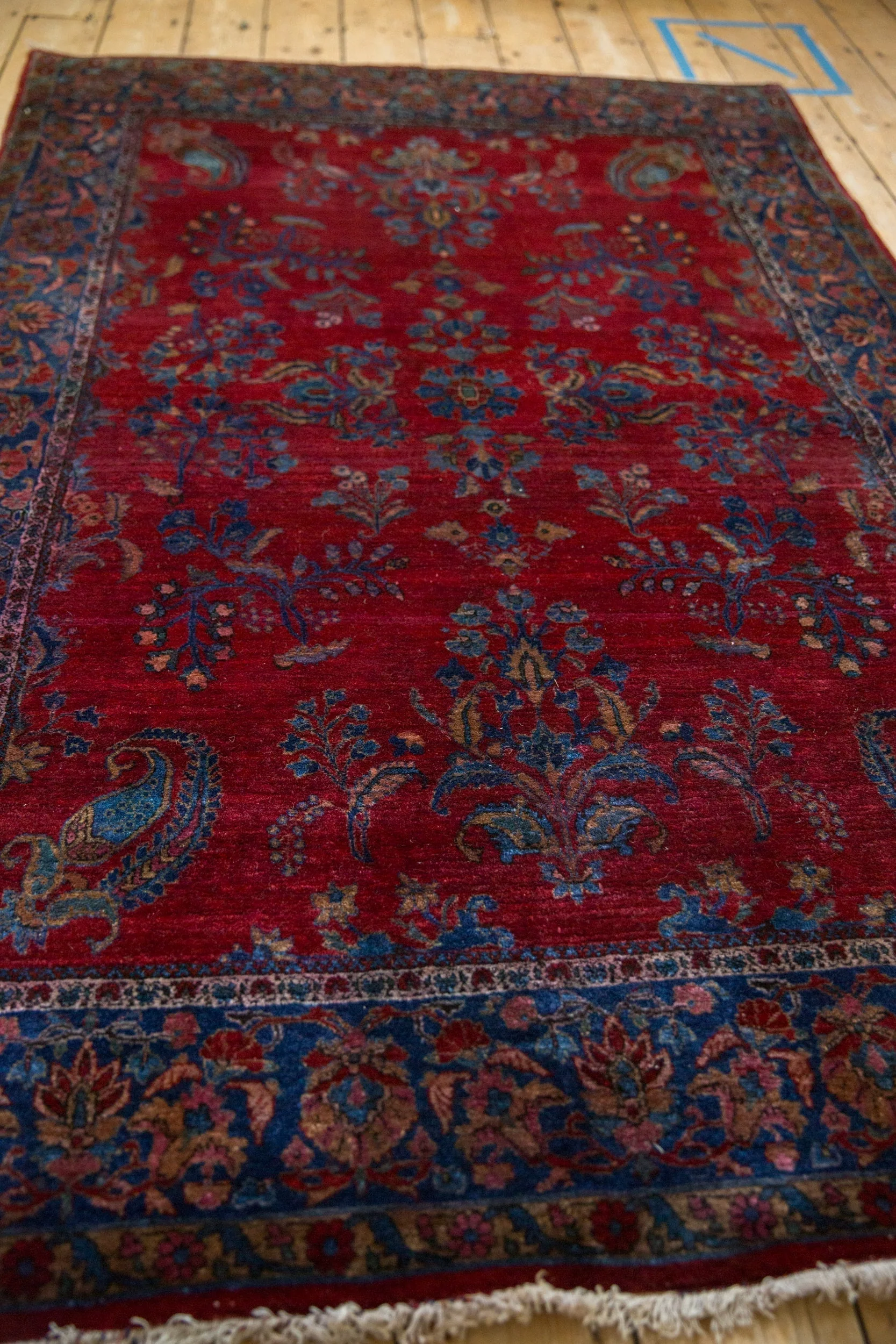 4.5x6.5 Antique Fine Kashan Rug - Image 9