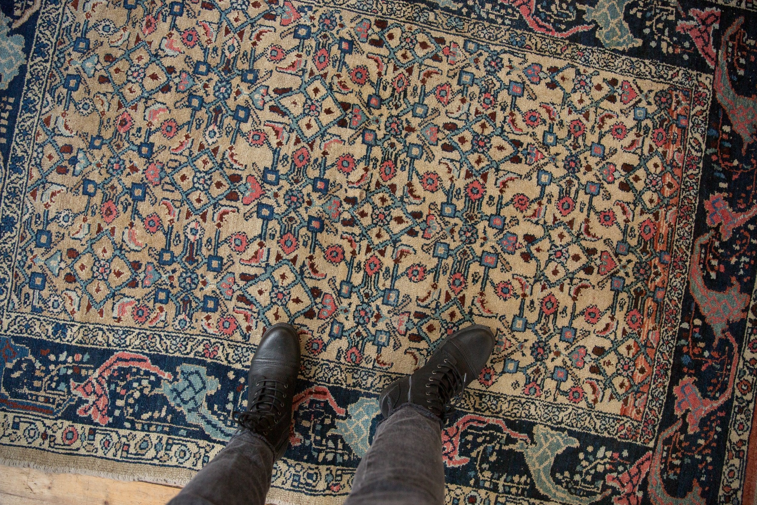 4.5x6.5 Vintage Distressed Bijar Rug - Image 2