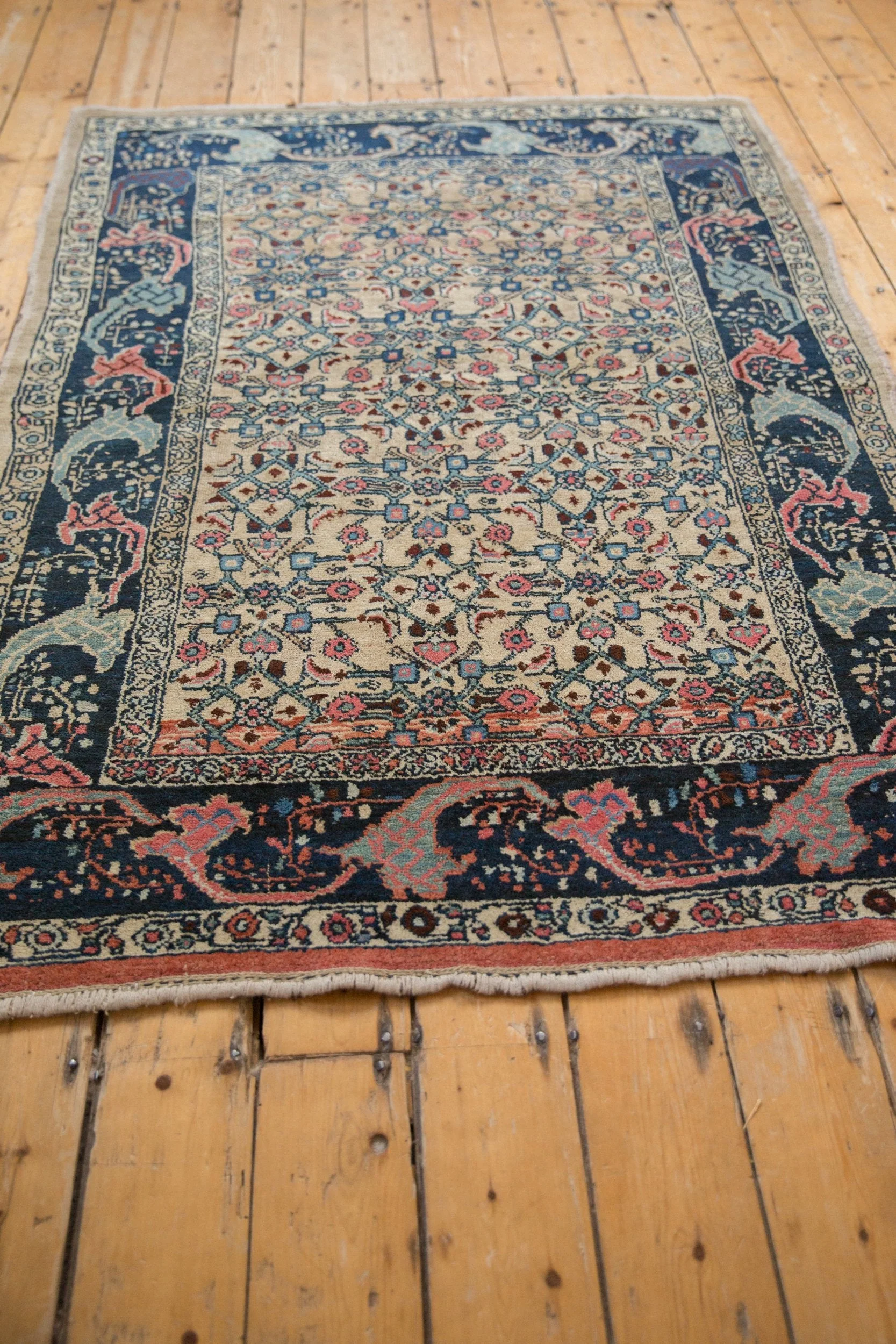 4.5x6.5 Vintage Distressed Bijar Rug - Image 3