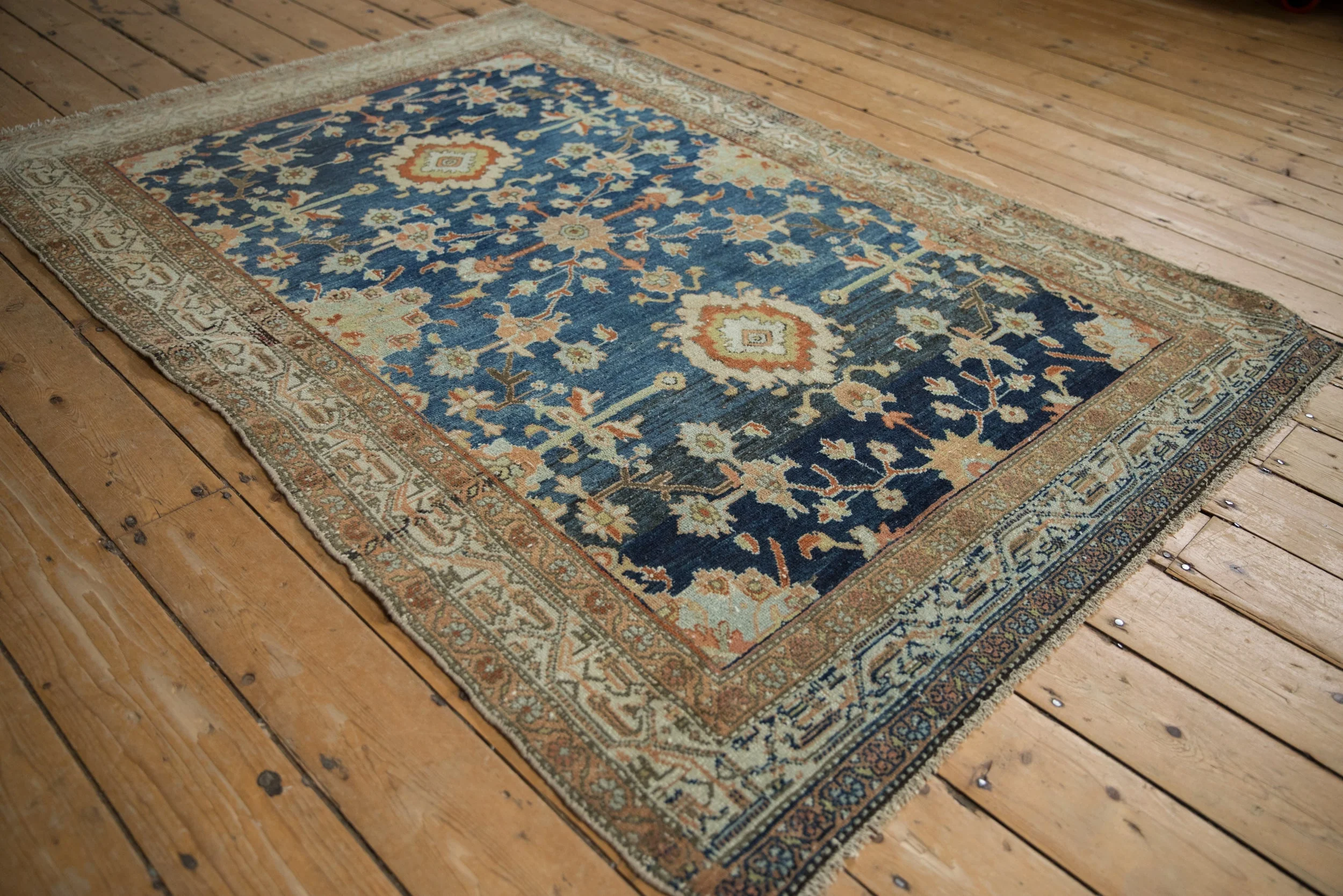 4.5x6.5 Vintage Distressed Hamadan Rug - Image 4
