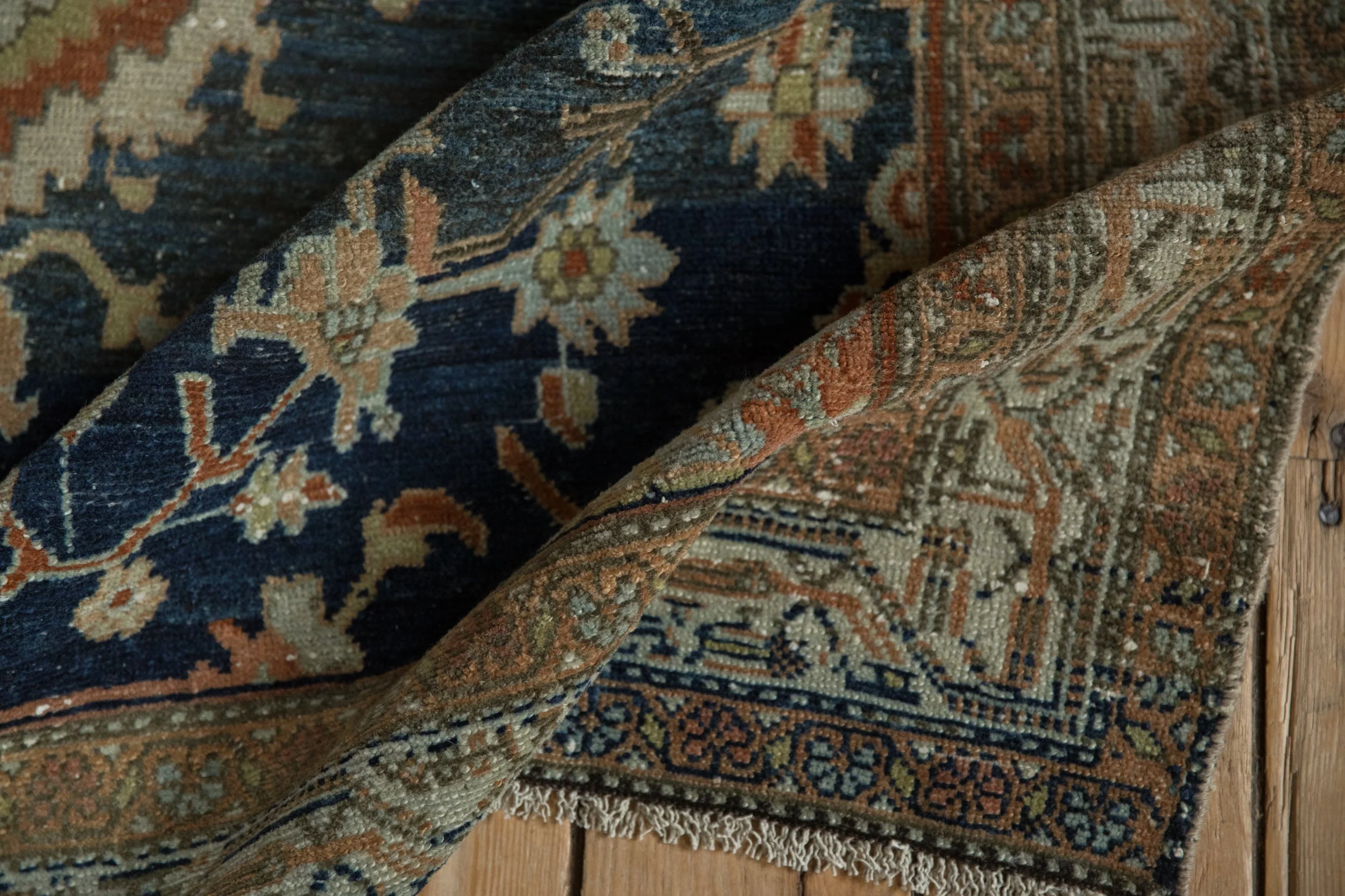 4.5x6.5 Vintage Distressed Hamadan Rug - Image 7