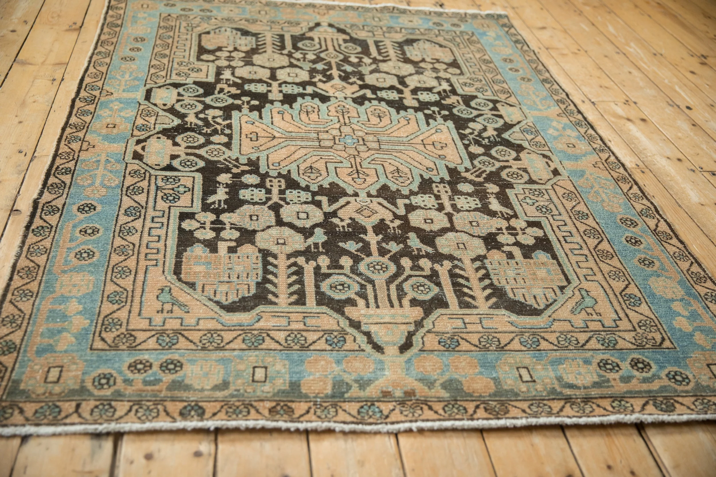 4.5x6.5 Vintage Distressed Hamadan Rug - Image 9