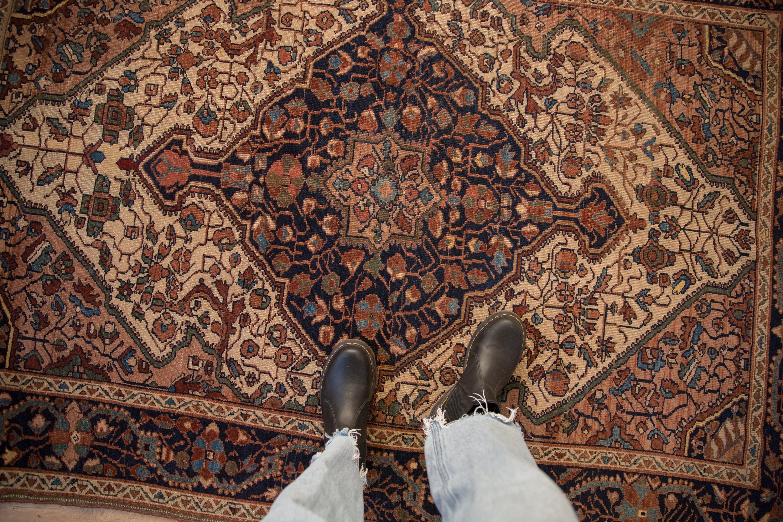 4.5x6.5 Vintage Distressed Malayer Rug - Image 2