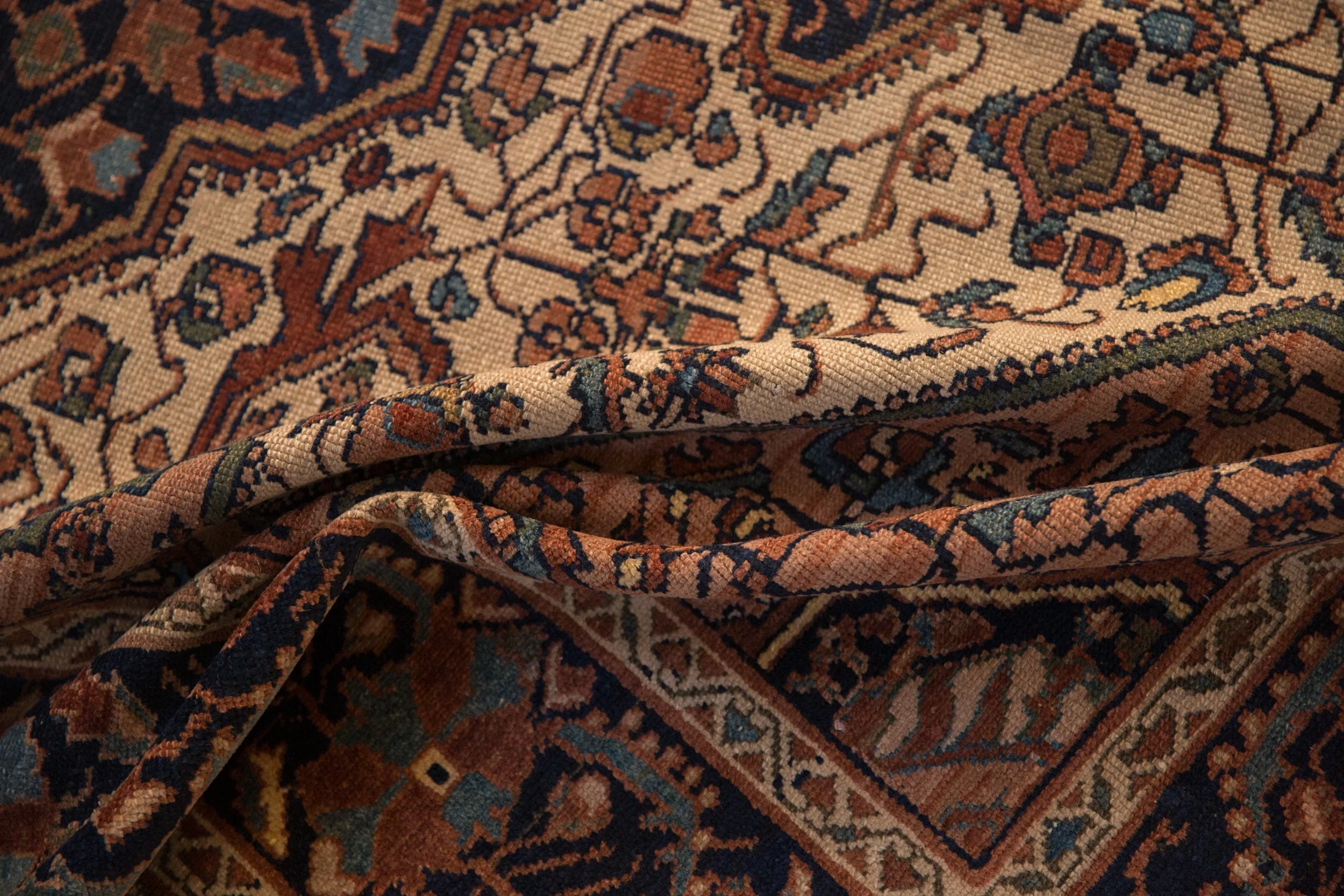 4.5x6.5 Vintage Distressed Malayer Rug - Image 9