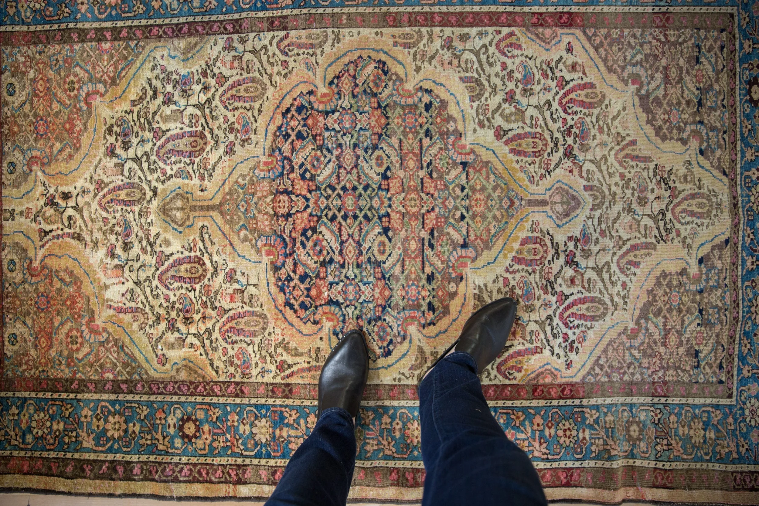4.5x6.5 Vintage Fine Distressed Malayer Rug - Image 2