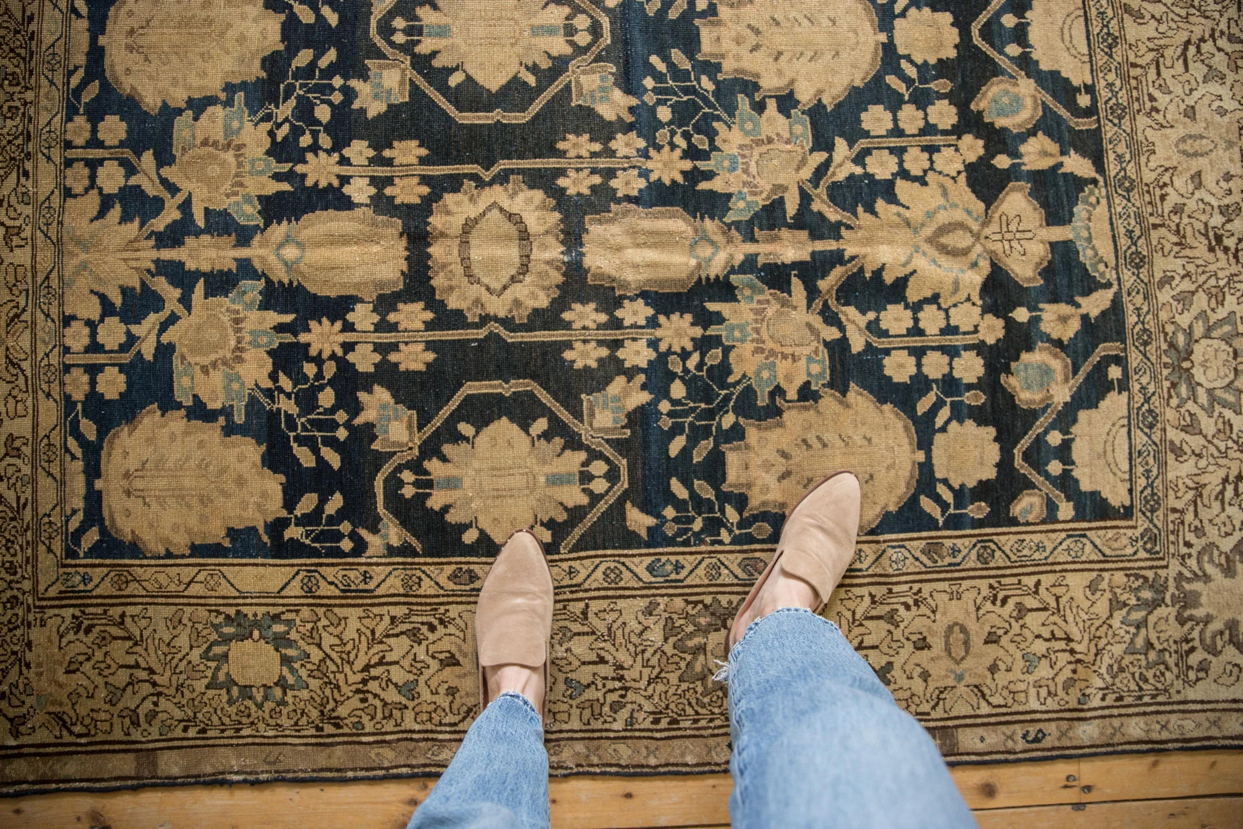 4.5x6.5 Vintage Fine Tea Washed Malayer Rug - Image 2