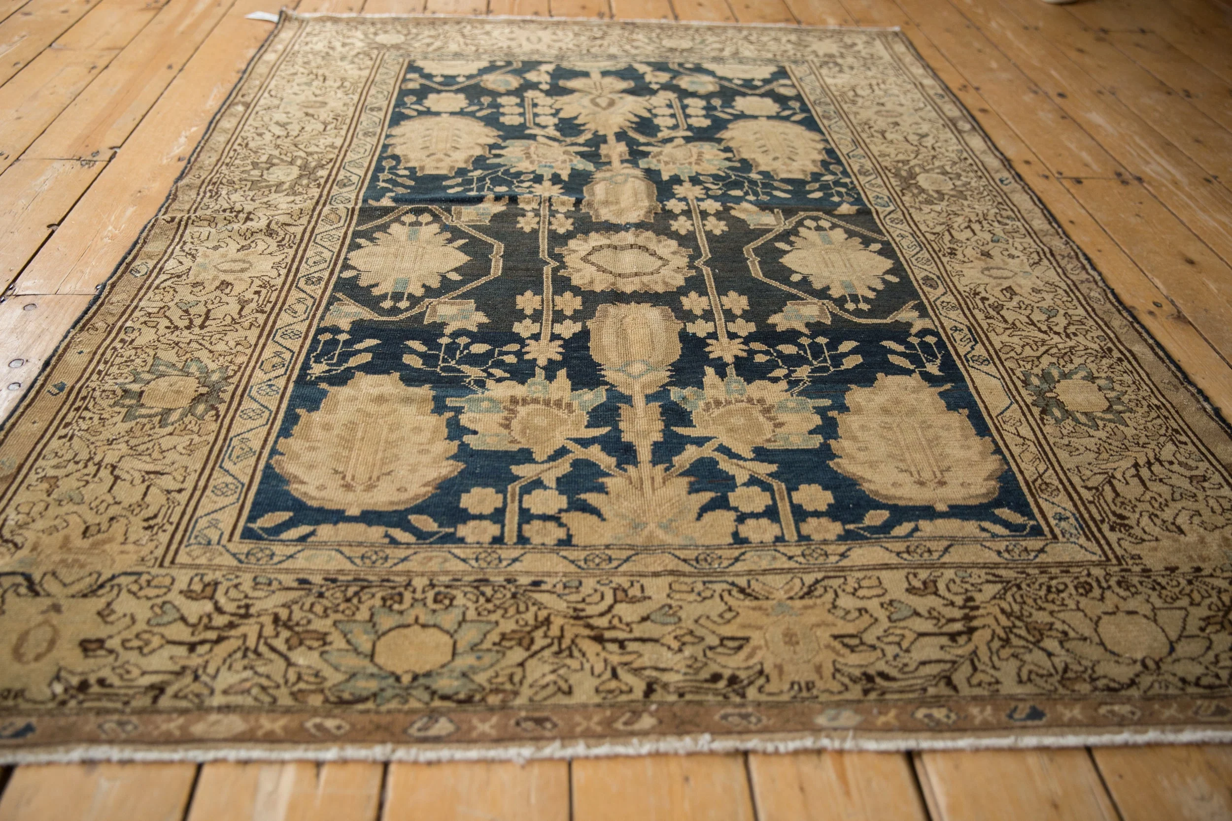 4.5x6.5 Vintage Fine Tea Washed Malayer Rug - Image 7