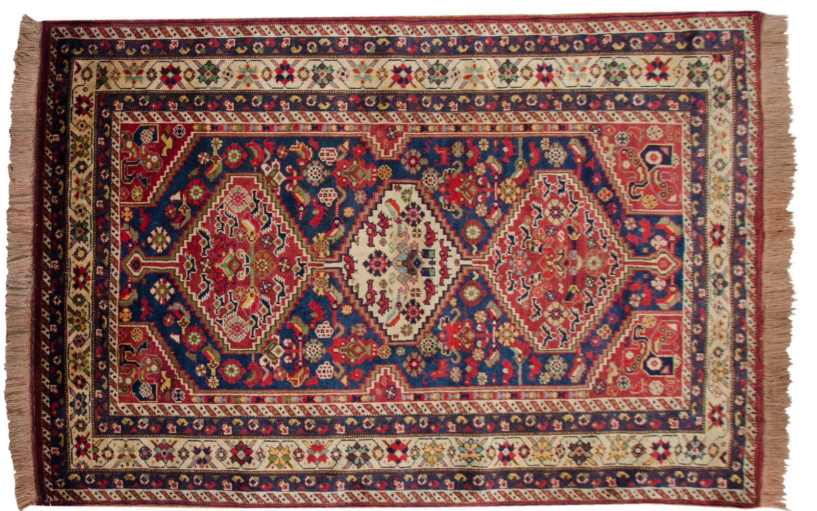 4.5x6.5 Vintage Indian Shiraz Design Rug - Image 5