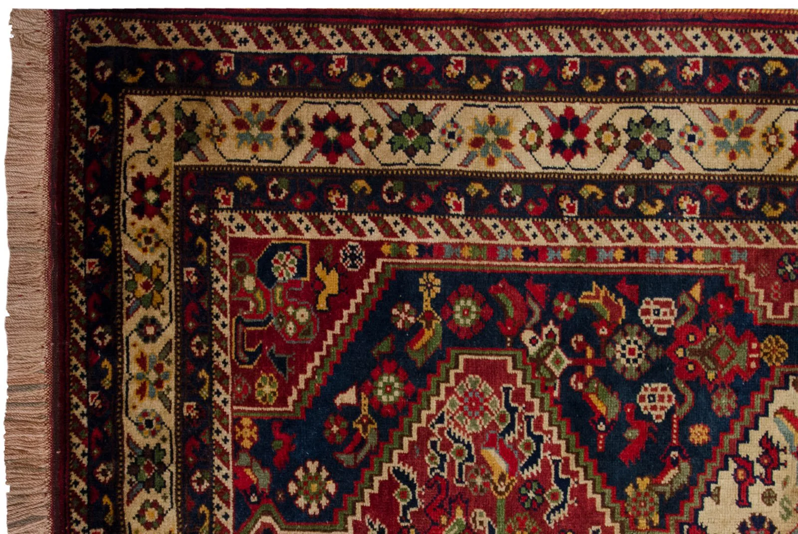 4.5x6.5 Vintage Indian Shiraz Design Rug - Image 7