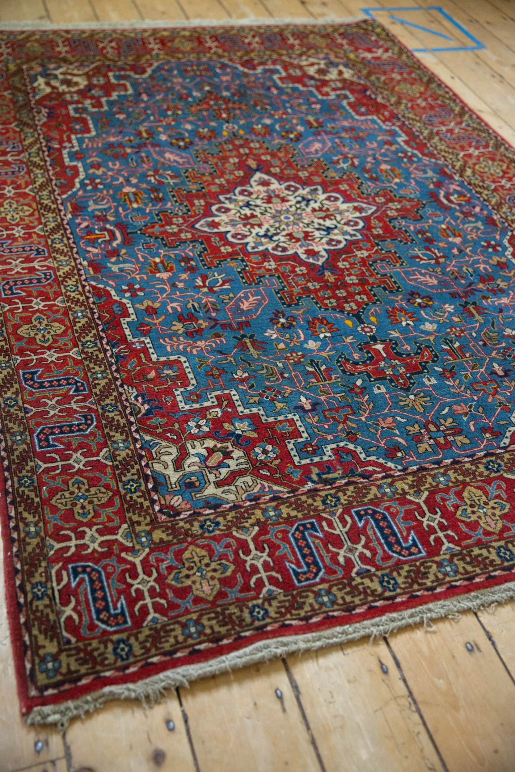 4.5x6.5 Vintage Qom Rug - Image 11