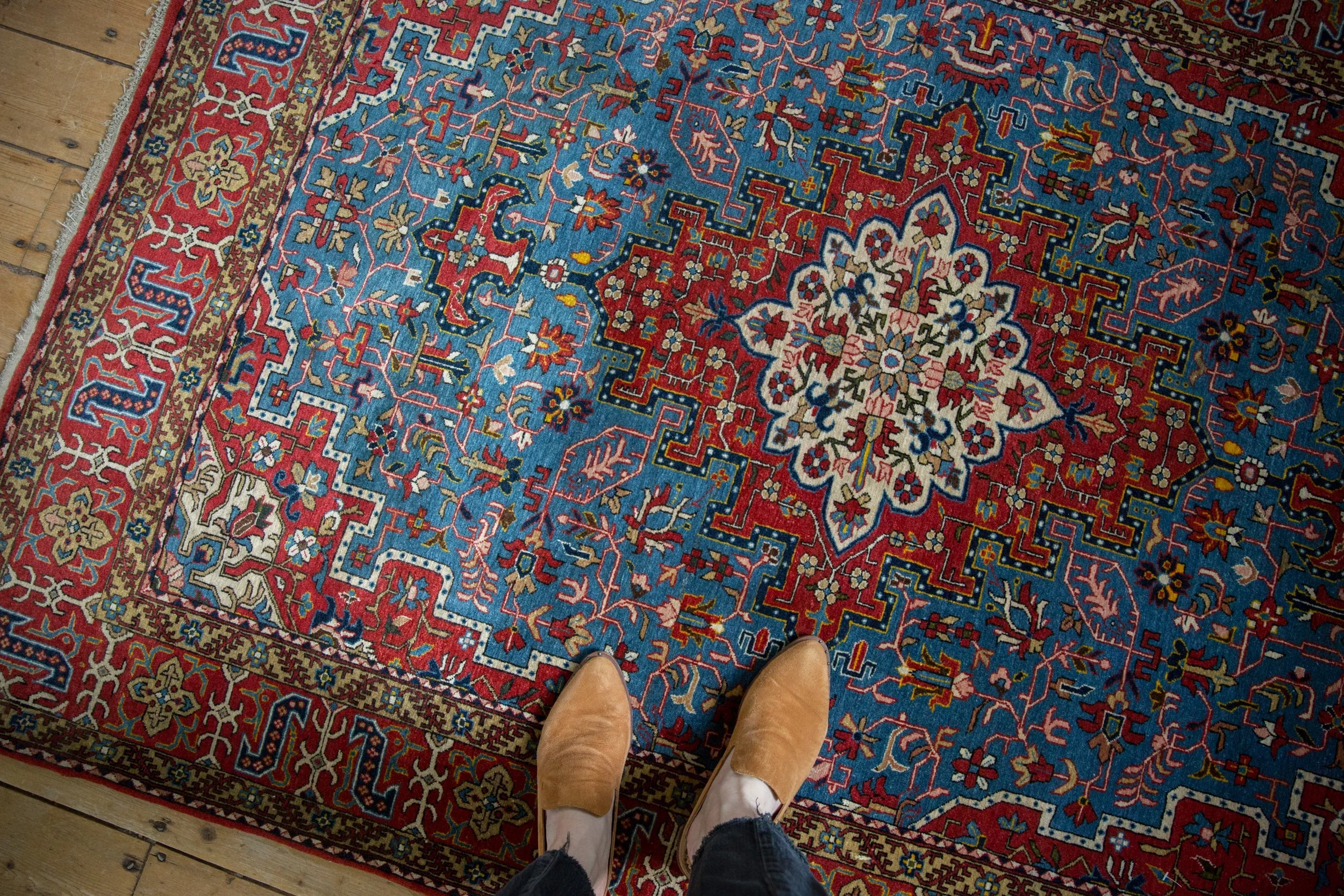 4.5x6.5 Vintage Qom Rug - Image 2