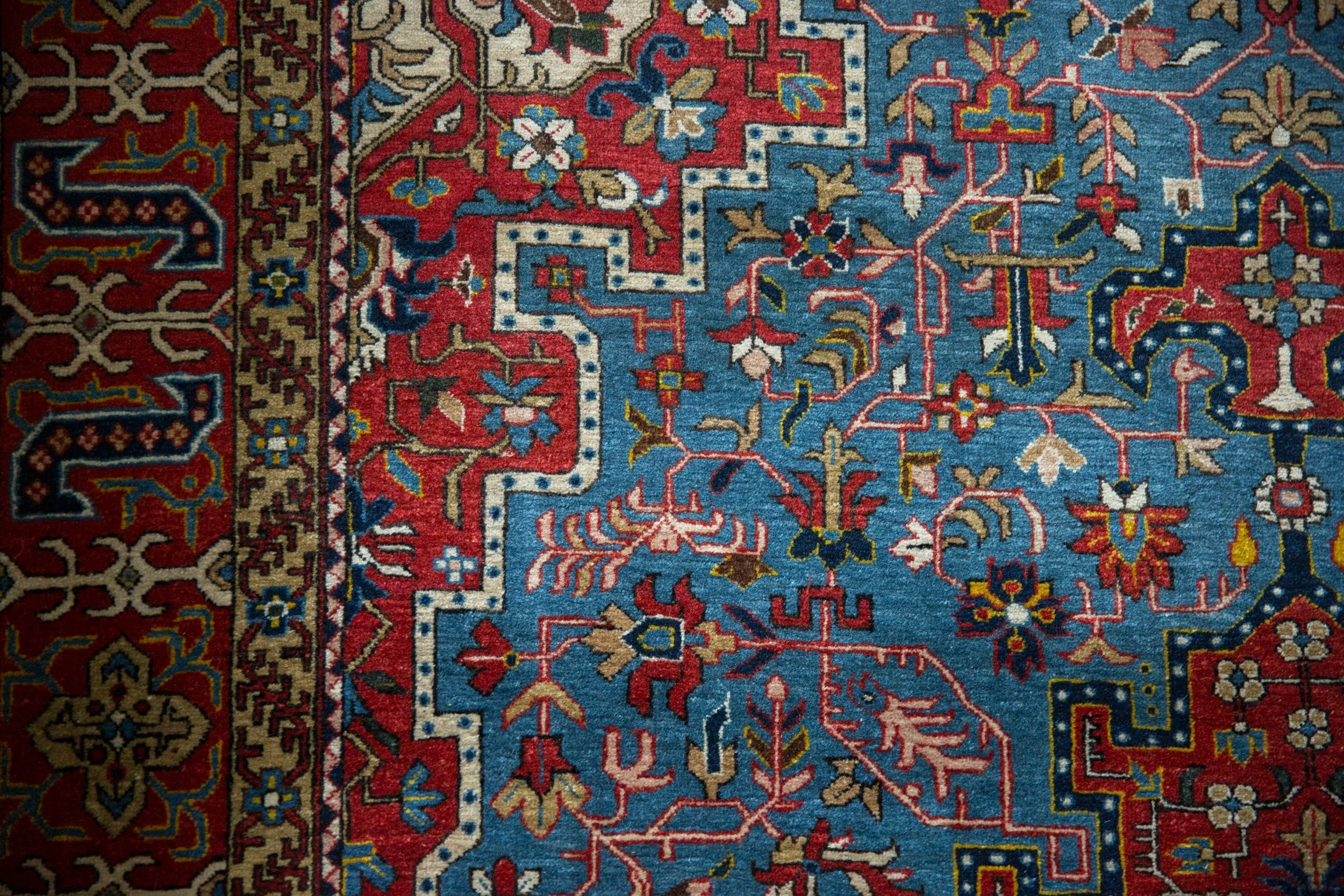 4.5x6.5 Vintage Qom Rug - Image 3