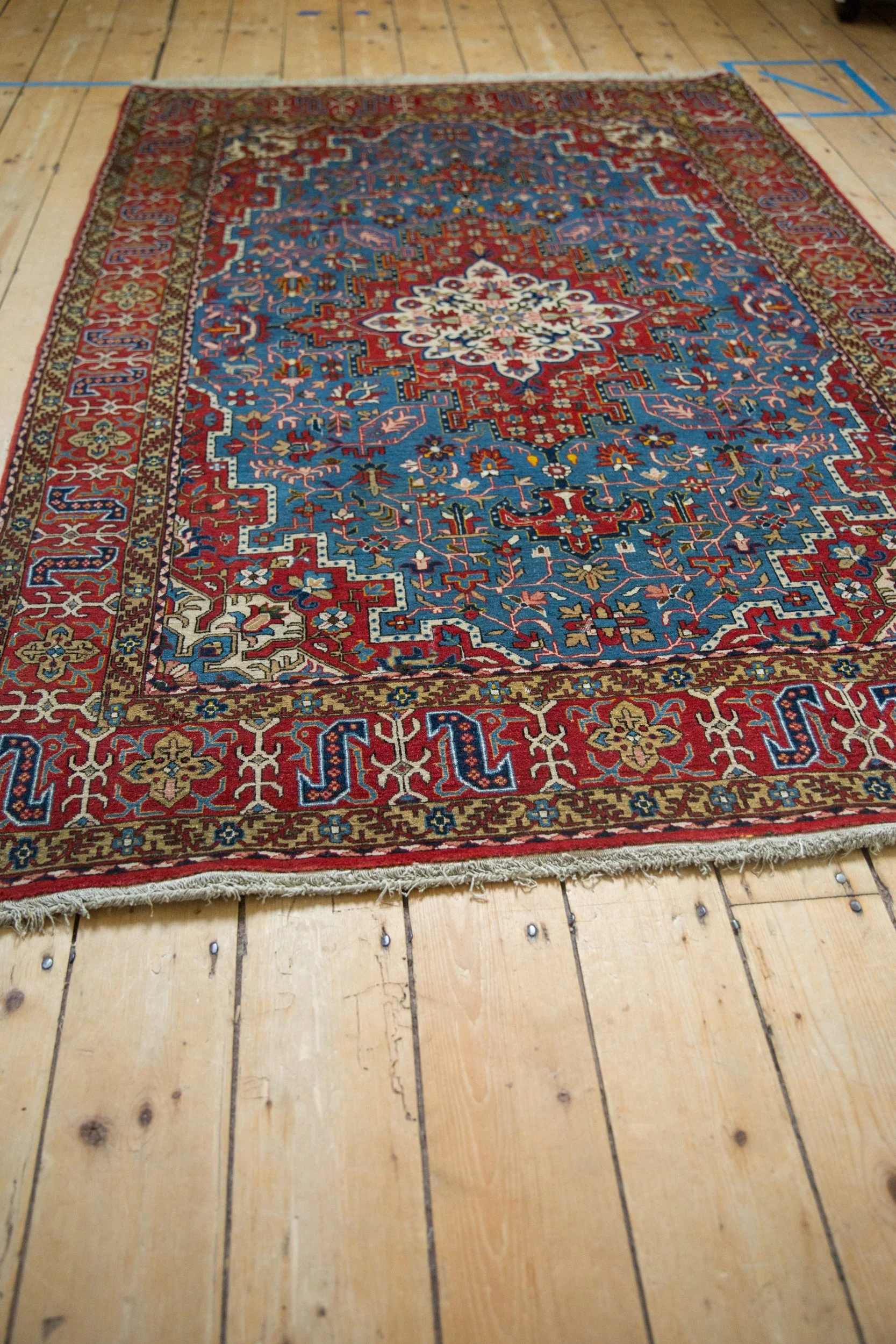 4.5x6.5 Vintage Qom Rug - Image 4