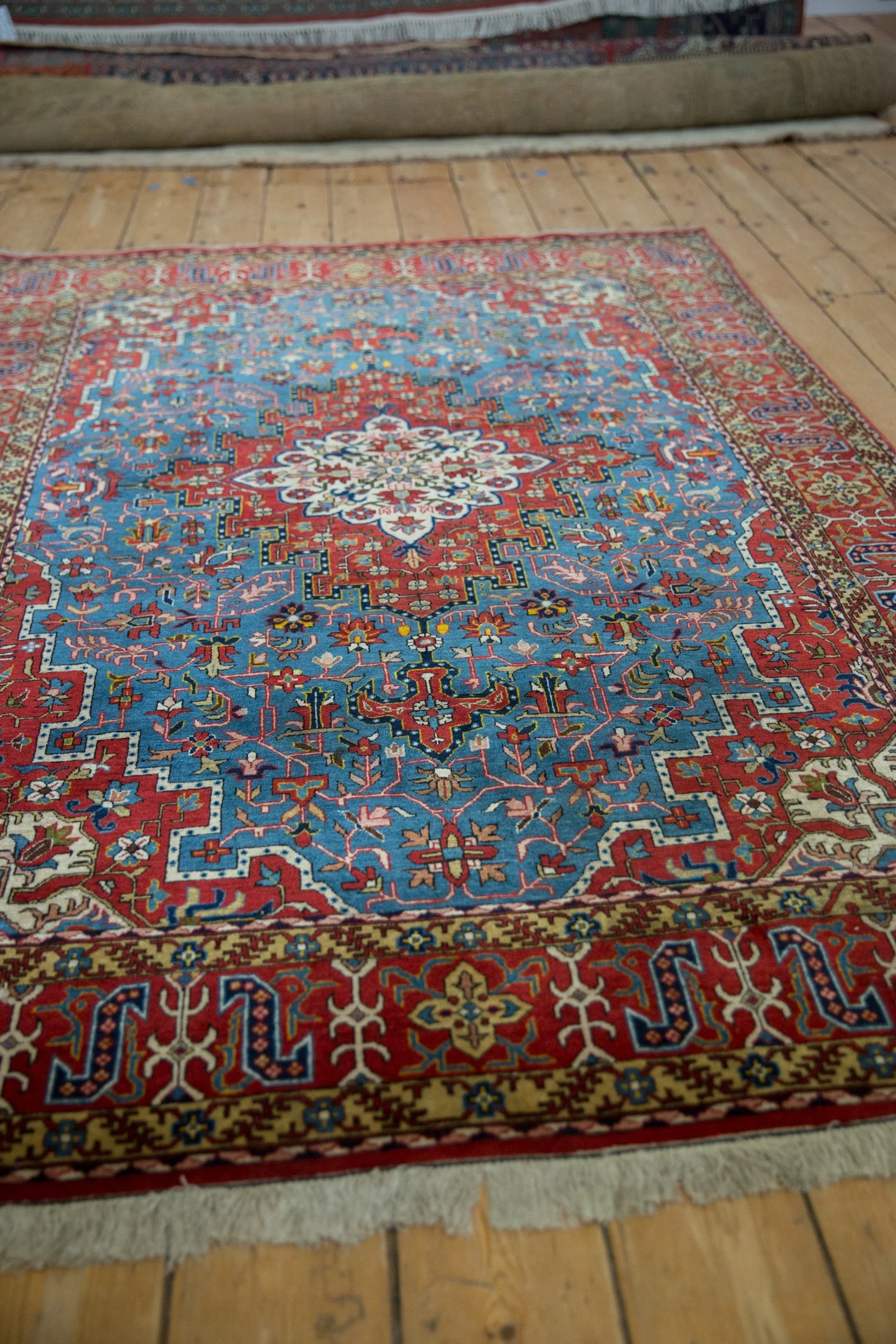 4.5x6.5 Vintage Qom Rug - Image 7