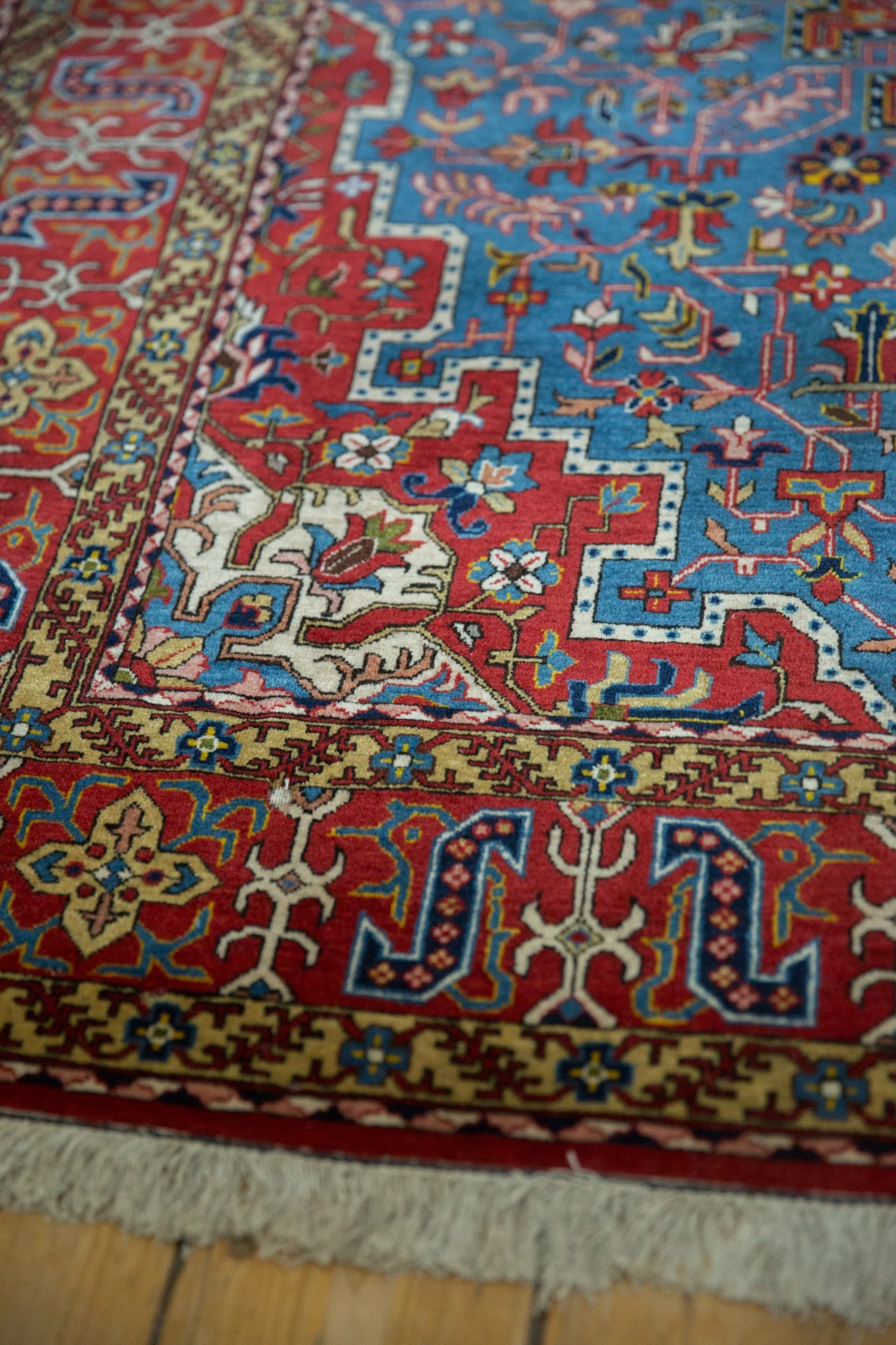 4.5x6.5 Vintage Qom Rug - Image 8