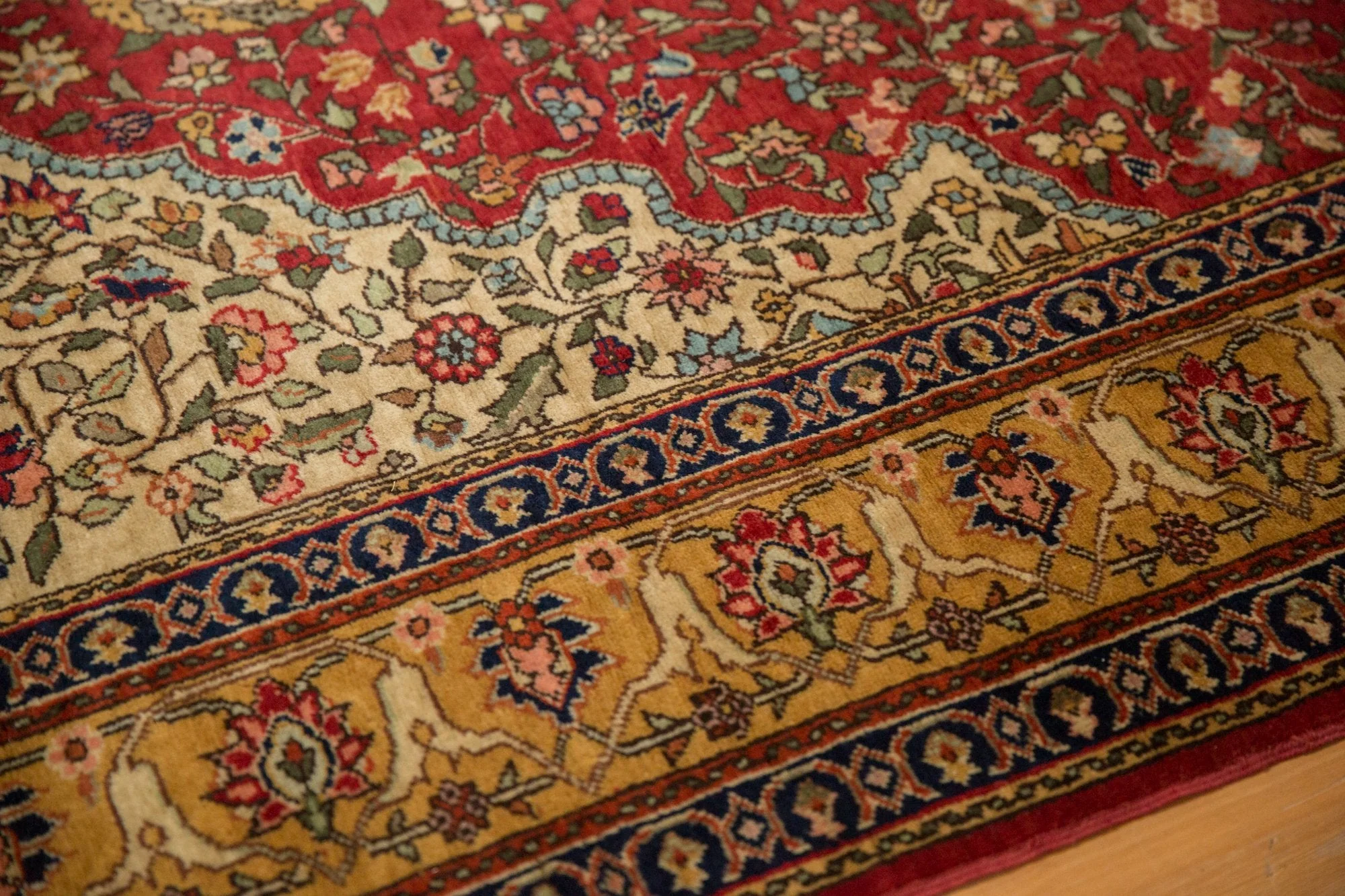 4.5x6.5 Vintage Romanian Hereke Design Rug - Image 10