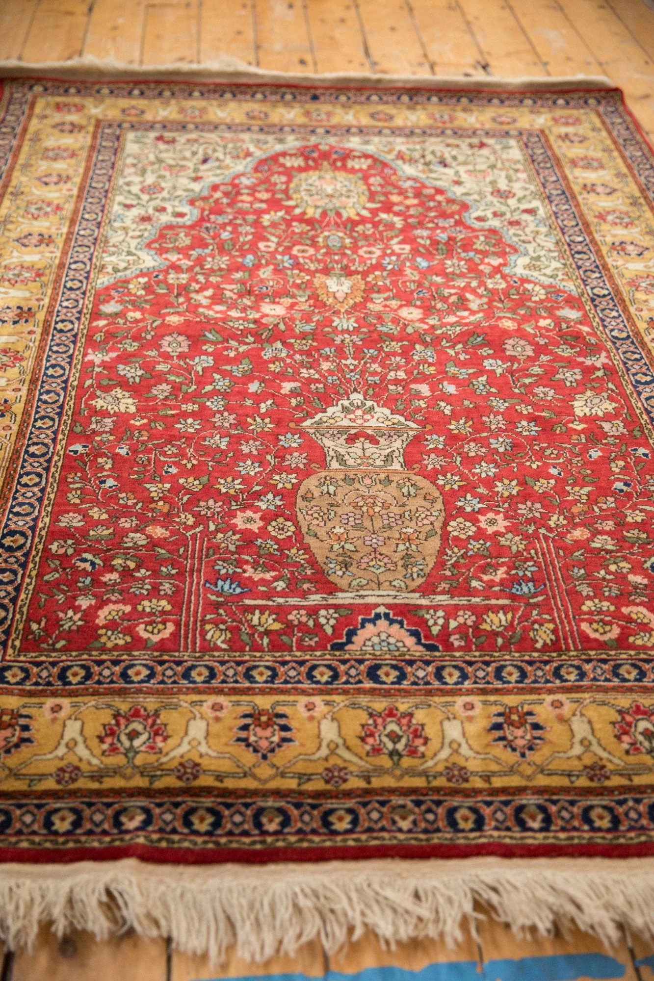 4.5x6.5 Vintage Romanian Hereke Design Rug - Image 3
