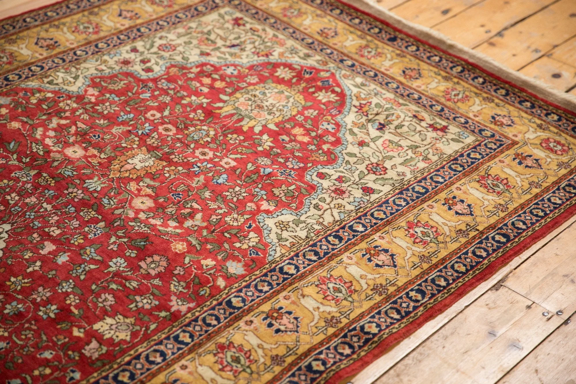 4.5x6.5 Vintage Romanian Hereke Design Rug - Image 6