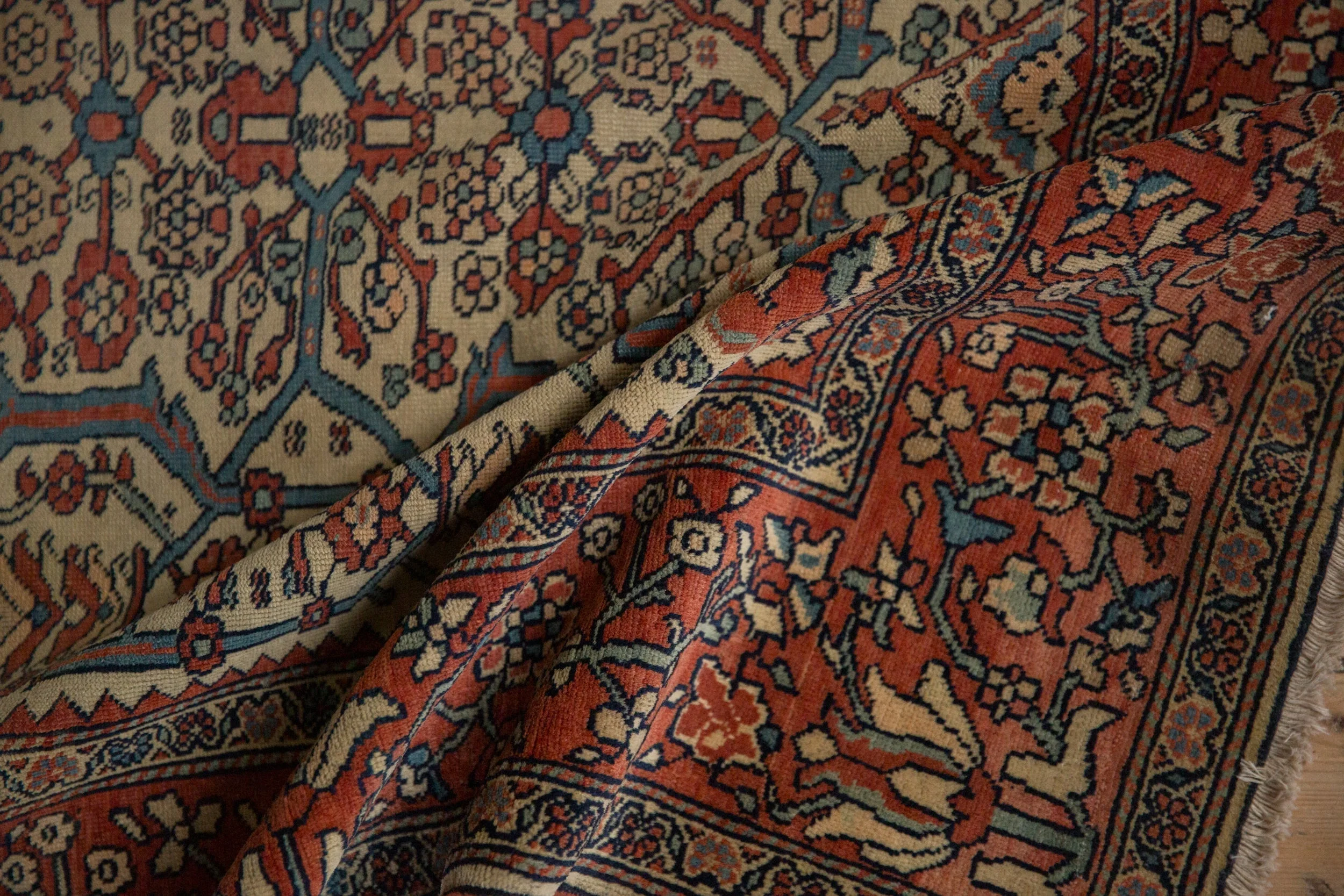 4.5x6 Antique Farahan Sarouk Rug - Image 12